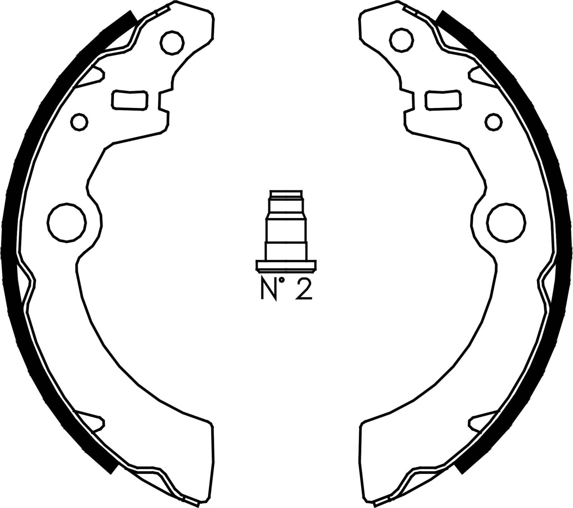 metelligroup 53-0404 Bremsbacken Made in Italy, Ersatzteil für Auto, Kit Bestehend aus 4 Teilen, ECE R90-Zertifiziert von metelligroup