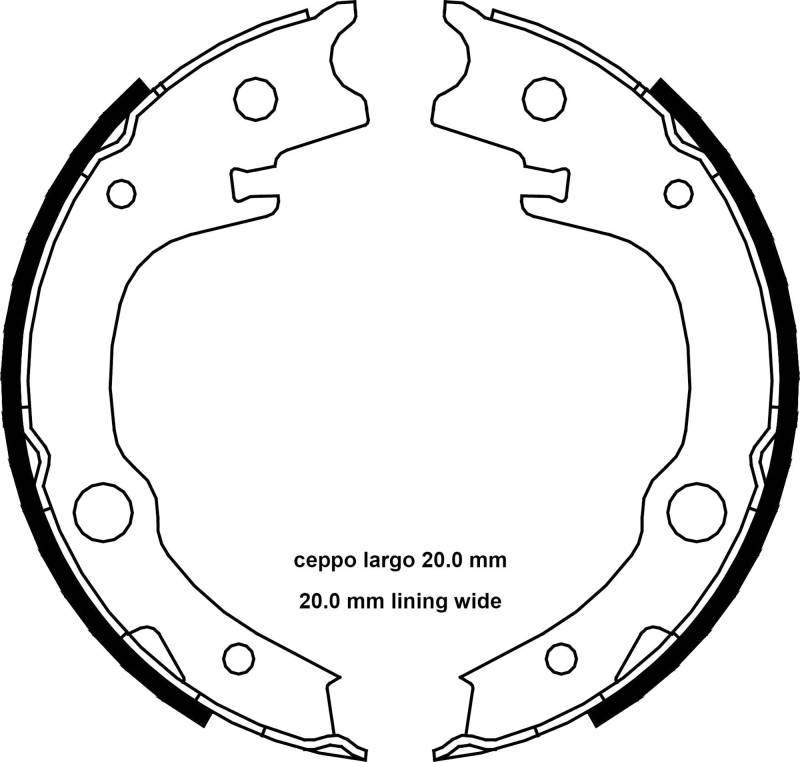 metelligroup 53-0443 Bremsbacken Made in Italy, Ersatzteil für Auto, Kit Bestehend aus 4 Teilen, ECE R90-Zertifiziert von metelligroup