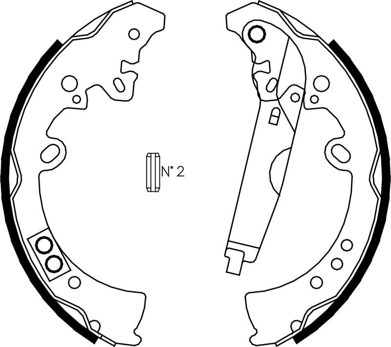 metelligroup 53-0445 Bremsbacken Made in Italy, Ersatzteil für Auto, Kit Bestehend aus 4 Teilen, ECE R90-Zertifiziert von metelligroup