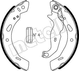 metelligroup 53-0490 Bremsbacken Made in Italy, Ersatzteil für Auto, Kit Bestehend aus 4 Teilen, ECE R90-Zertifiziert von metelligroup