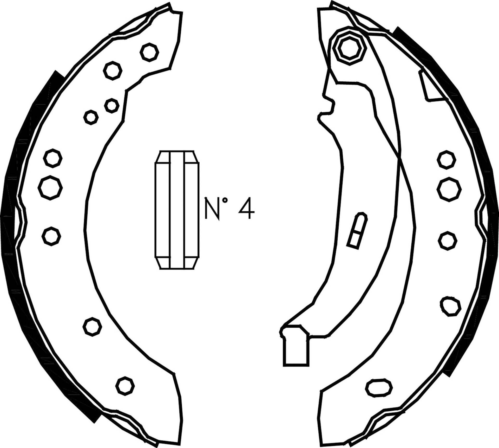 metelligroup 53-0513 Bremsbacken Made in Italy, Ersatzteil für Auto, Kit Bestehend aus 4 Teilen, ECE R90-Zertifiziert von metelligroup