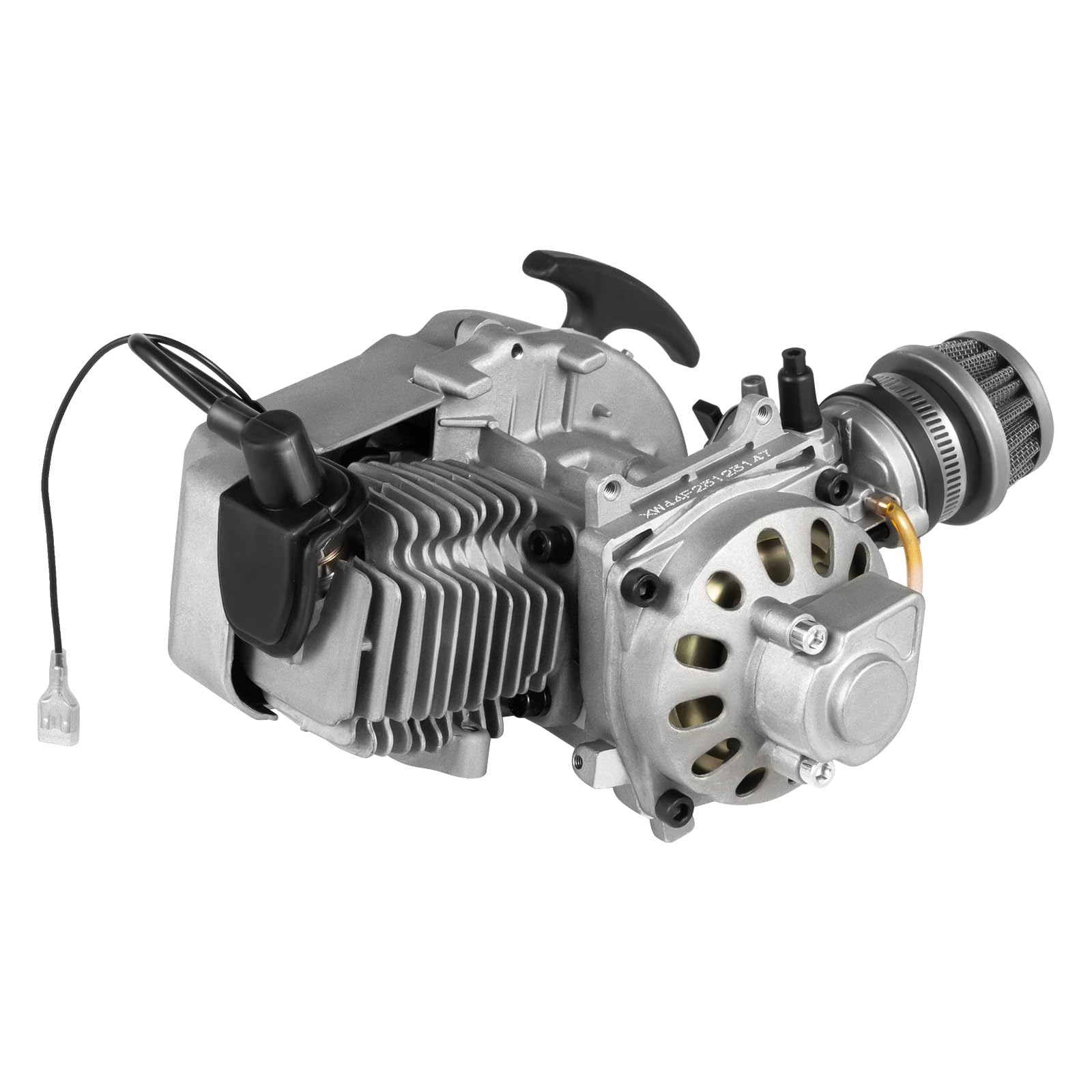 2 Takt 49CC Pull Start Motor, Mini Pocket Bike Motor Luftgekühlt 1.2L Kraftstofftank, Pull Start Engine Motor Kit Kraftstoffeinsparung für Kleine Fahrräder, Mini-Dirtbikes, Beachbikes, ATV von miihgnos