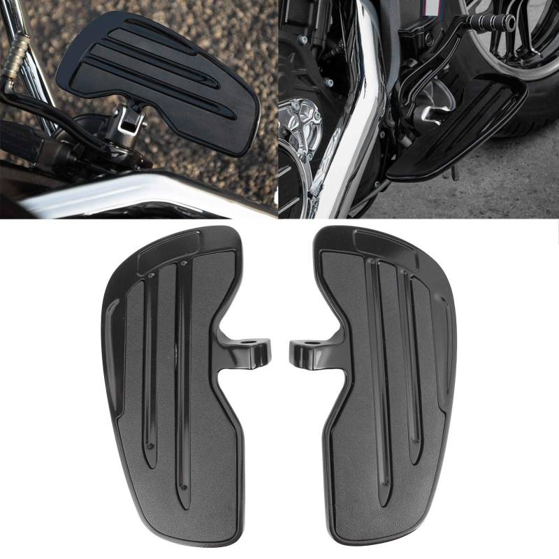 minifinker Aluminium-Front Rider Trittbretter, strapazierfähige Aluminium-Aluminium-Fußraste für Indian Scout/Sixty/Bobber 2015-2021(Full Black) von minifinker