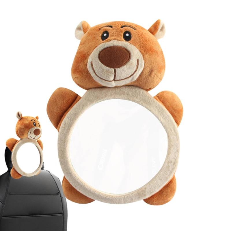 Babies Car Rearview Toy, Cute Cartoon Soft Toy, Plush Bear Rearview Toy, Shatterproof Car Toys with a Cute Cartoon Bear and Shatterproof Design for Parents While Driving (1 Piece) von mivceklw