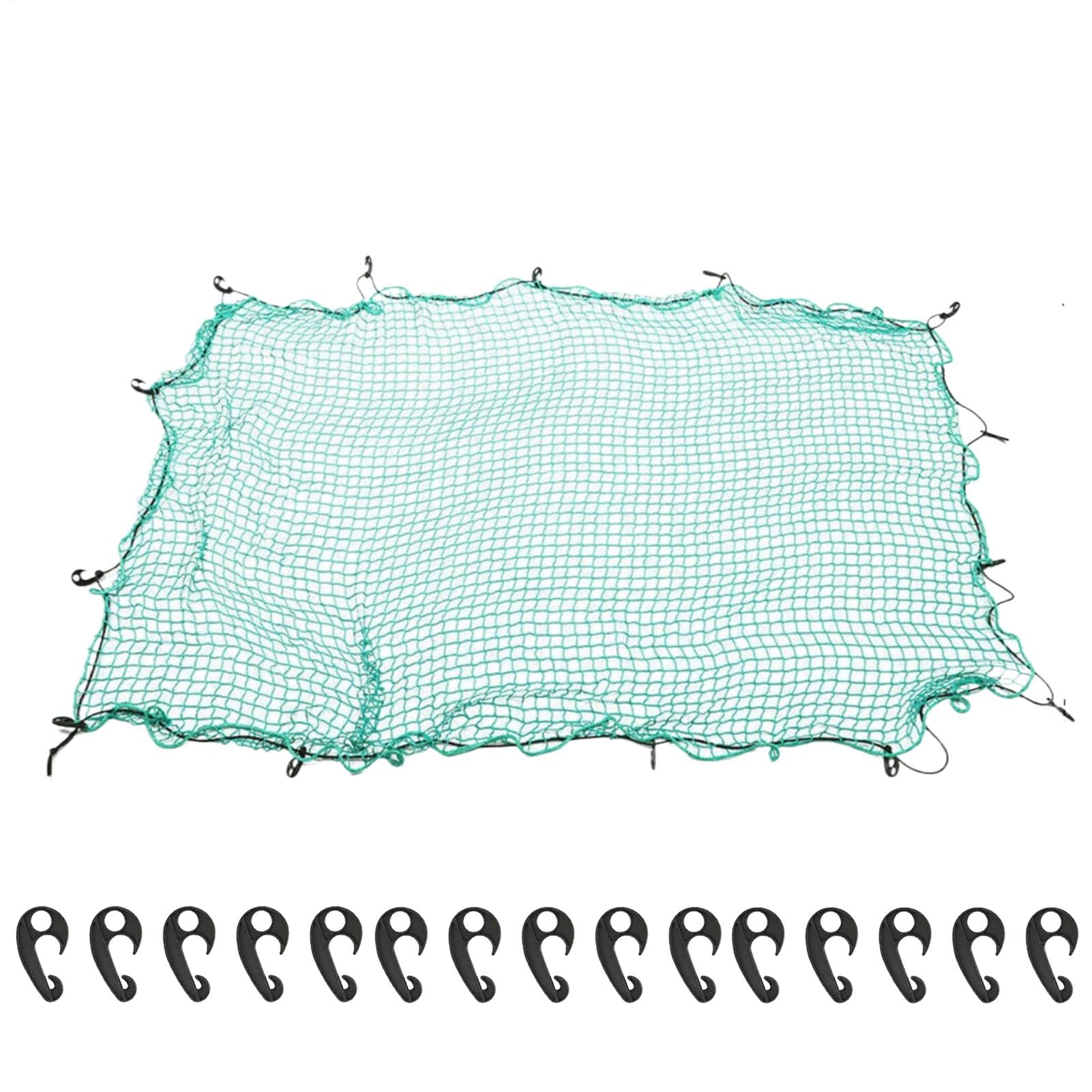 Safety Cargo Net, Heavy Duty Truck Net, Mehrzweck-Cargo-Netz mit elastischer Schnur und verstellbarer Passform für Reisen, Fishing, Strandtrips, Gold Camping Abenteuer, 1 Stück von mivceklw