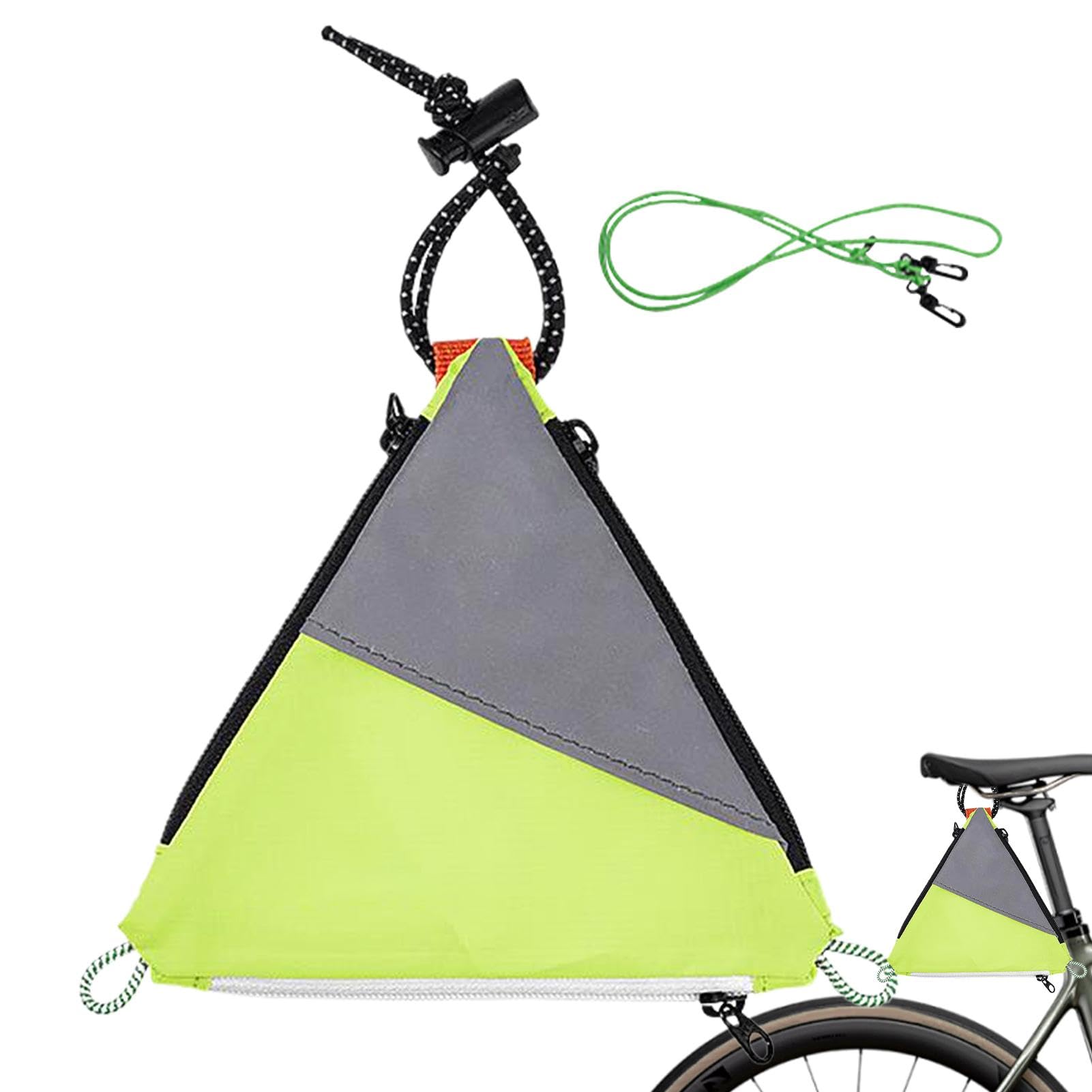 mivceklw Triangle Design Radsporttasche Heckgepäckträger, dreieckige Fahrradlasttasche, große Kapazität, wasserdichte dekorative Taschen 14 x 14 x 1 cm von mivceklw