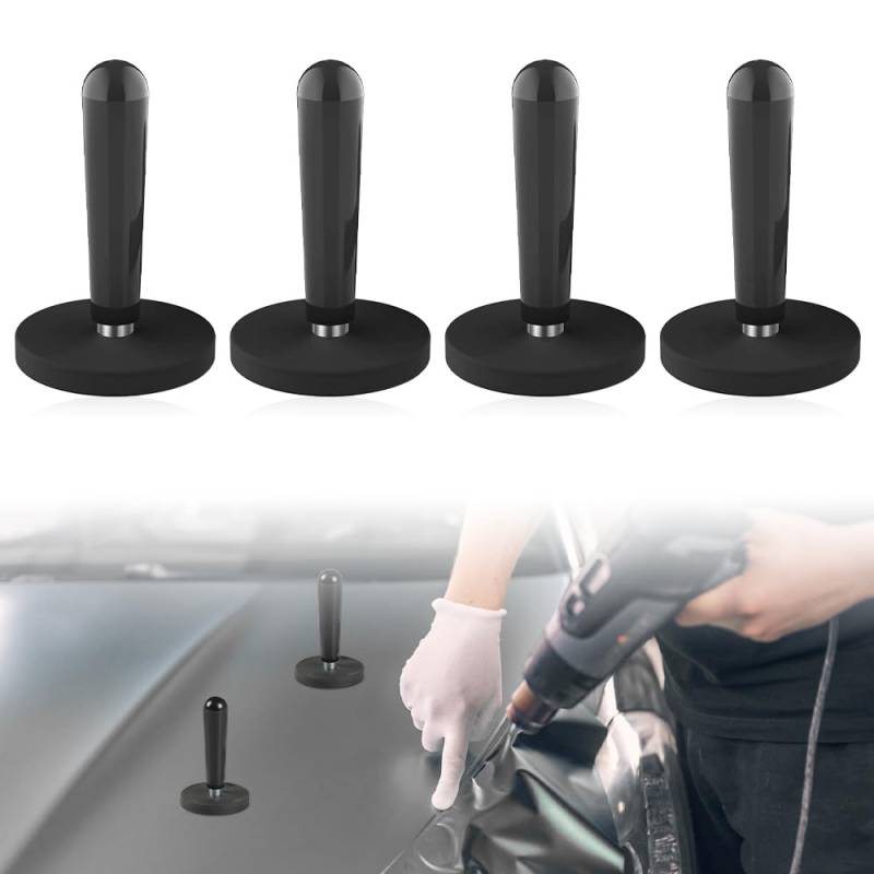 mizikuu 4 Stück Auto Montagemagnet, Magnethalter mit Kunststoffgriff Verpackungs Gripper Haftmagnet Folierungs Werkzeug für Folieren Folie, Car Wrapping, Auto Folie DIY, Auto Folie Wrap von mizikuu