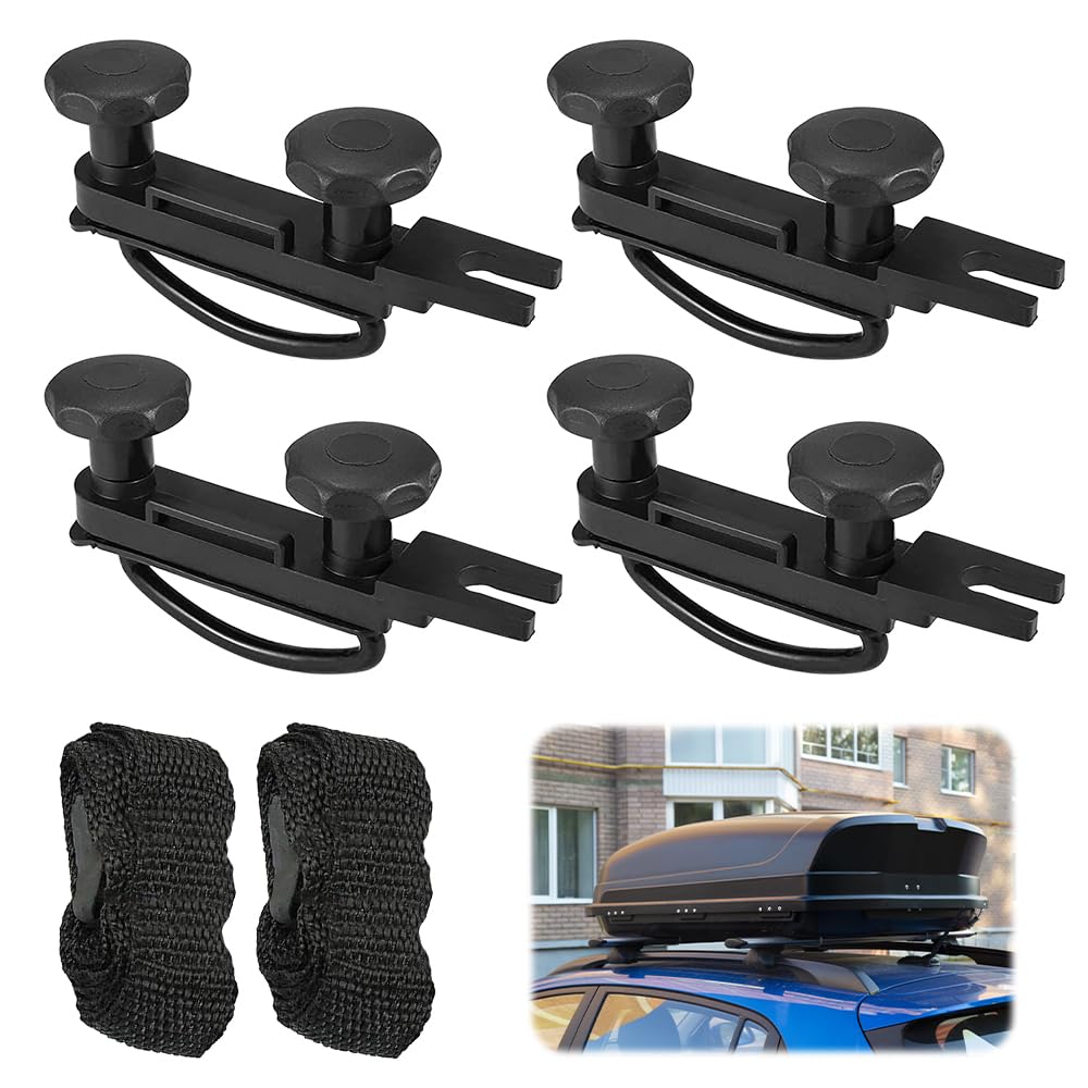 mizikuu 4 Stück Dachbox Befestigung U Bügel, Auto Van Montage Fitting Kit Dachbox Halterung Installationszubehörsatz U-Schrauben Schellen 85mm Universal Innenbreite Sicherungsmuttern Dachboxen von mizikuu