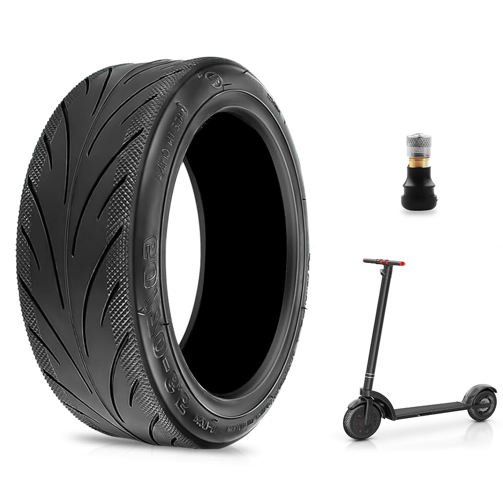 mizikuu 60/70-6.5 Vollgummireifen,10 Zoll scooter reifen Rutschfestz Tubeless Reifen Verschleißfest Ersatzreifen reifen mit Ventil kompatibel Segway Ninebot Max G30 Vorne/Hinten Scooter von mizikuu