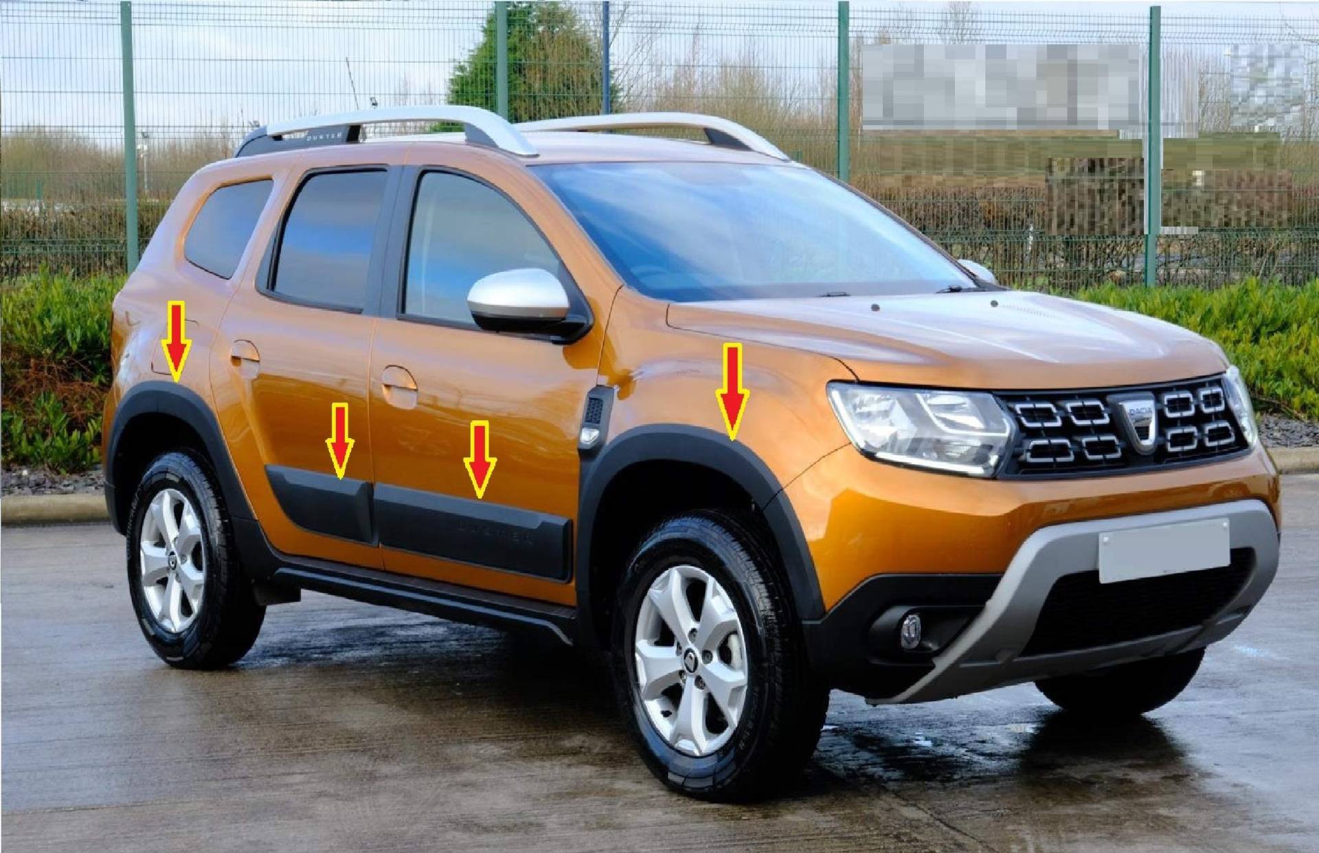 mne parts Dacia Duster 2018+ Kotflügel und Türleiste ABS Body Kit 12 STK von mne parts