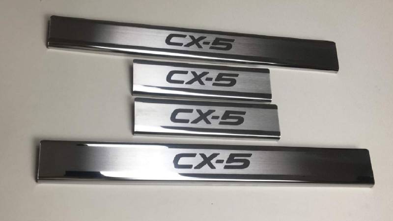 mne parts für CX-5 2016 + Einstiegsleisten Schwellerleisten 4tlg Edelstahl von mne parts