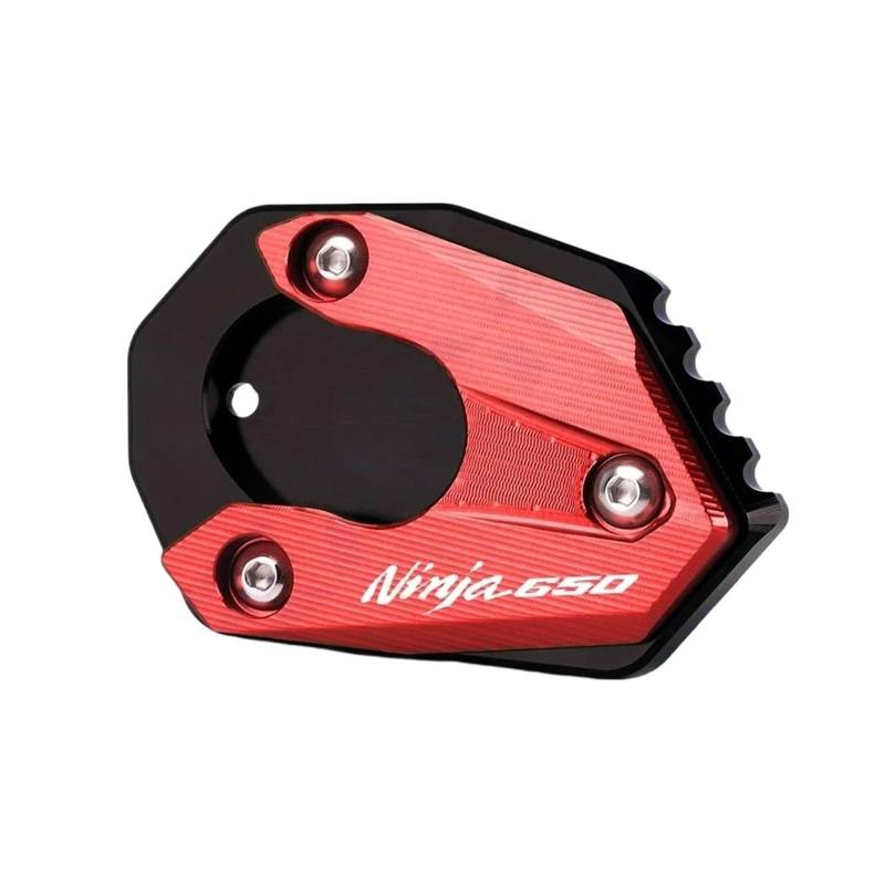 Für 300 Ninja650 Ninja1000 Ninja 300 650 1000SX Kickstand Seitenständer Pad Vergrößern Verlängerung Fußplatte(Red b) von mojieou