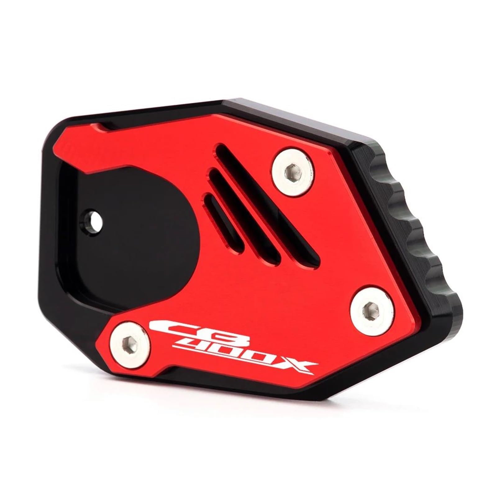 Für CB400X CB 400X 2019 2020 CNC Kickstand Fuß Seitenständer Verlängerung Pad Stützplatte Vergrößern(Red) von mojieou