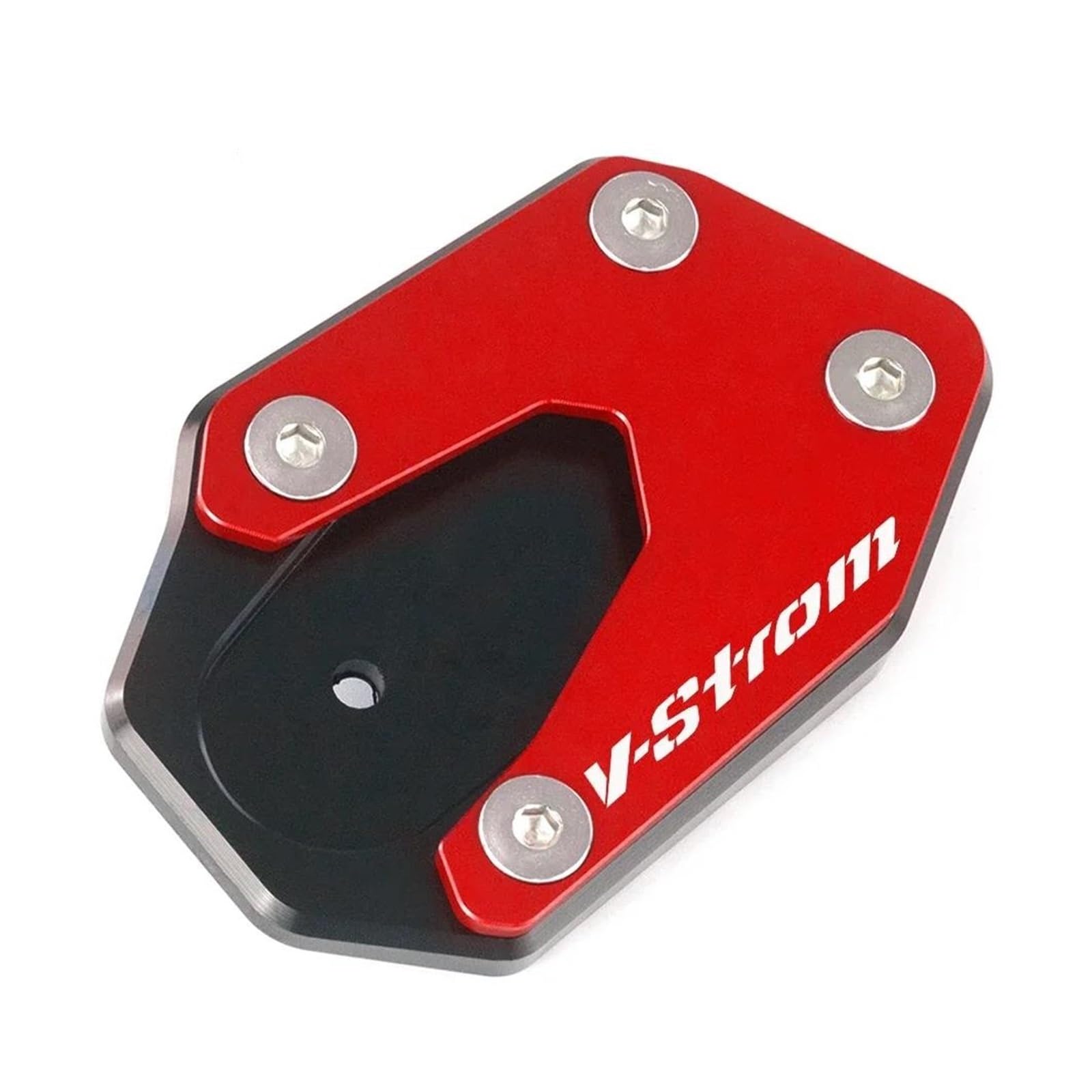 Für DL1000 Vstrom V-Strom 1000 XT 2014-2022 CNC Kickstand Fuß Kick Seite Stehen Enlarger Erweiterung Unterstützung Pad Platte(Red b) von mojieou