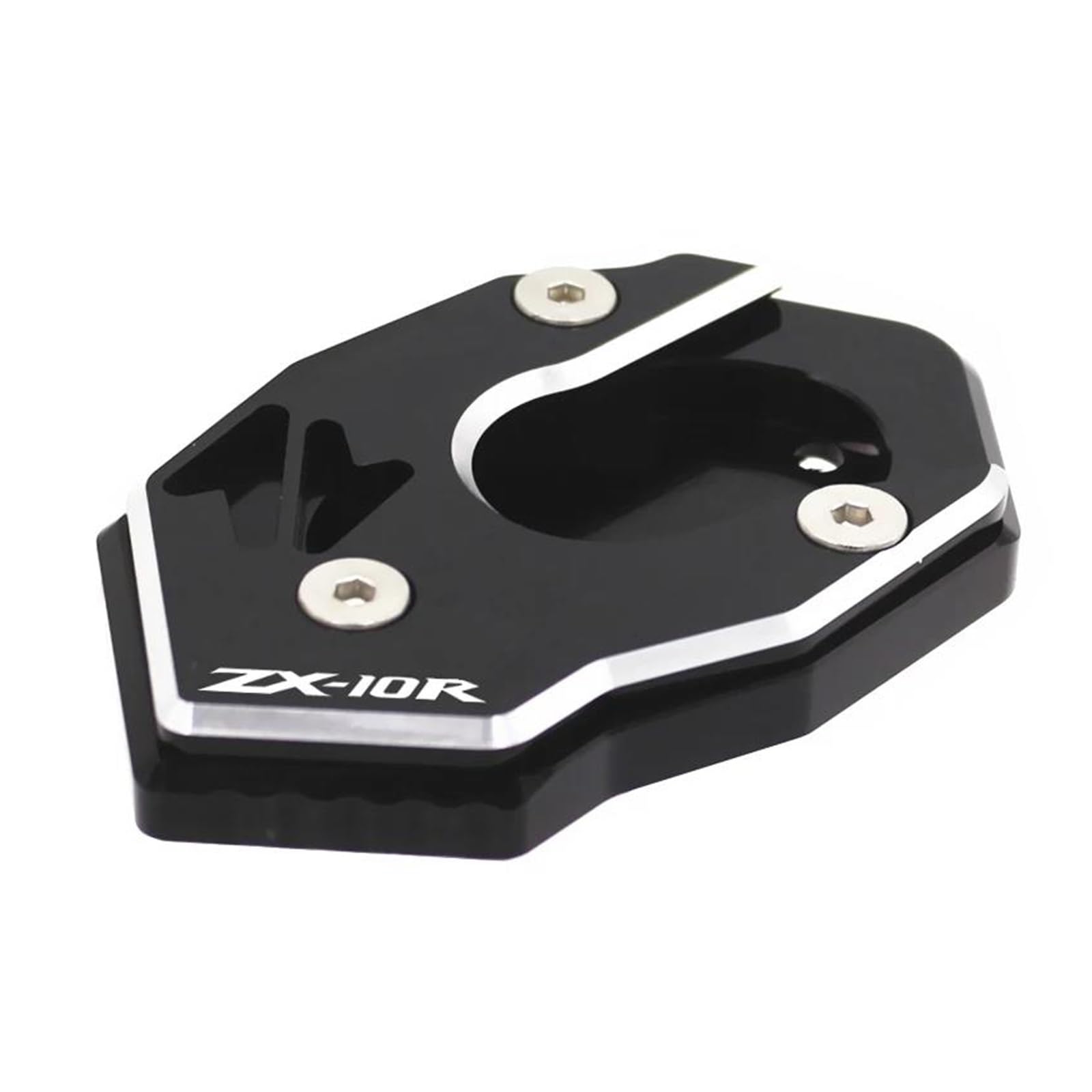 Für ER4F ZX6R ZX10R ZX 6R 10R Motorrad Seitenständer Vergrößern Platte Kickstand Erweiterung Zubehör(Black b) von mojieou