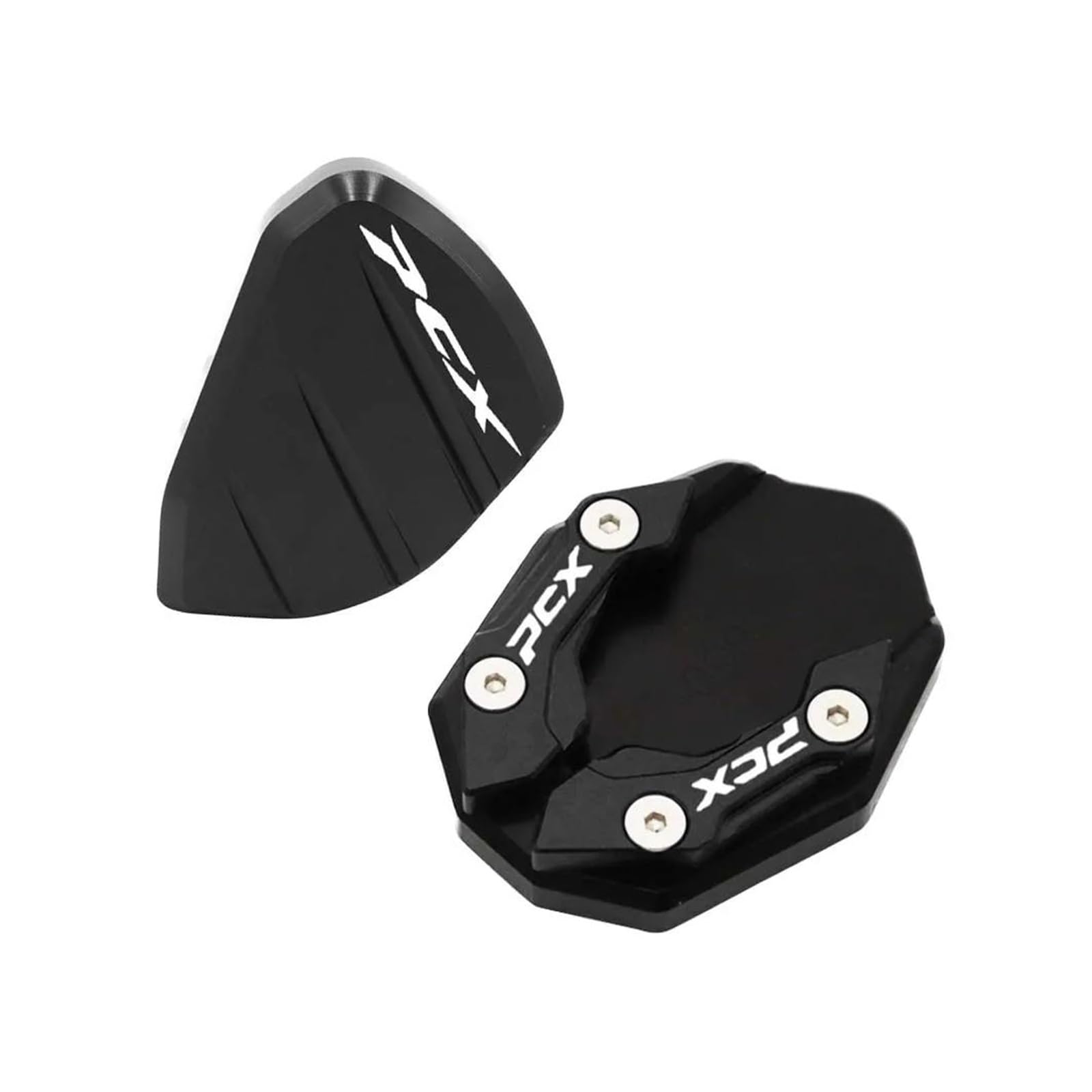 Für Pcx150 Pcx160 PCX 150 160 Motorrad Kickstand Fuß Seitenständer Verlängerung Pad Stützplatte(Schwarz) von mojieou