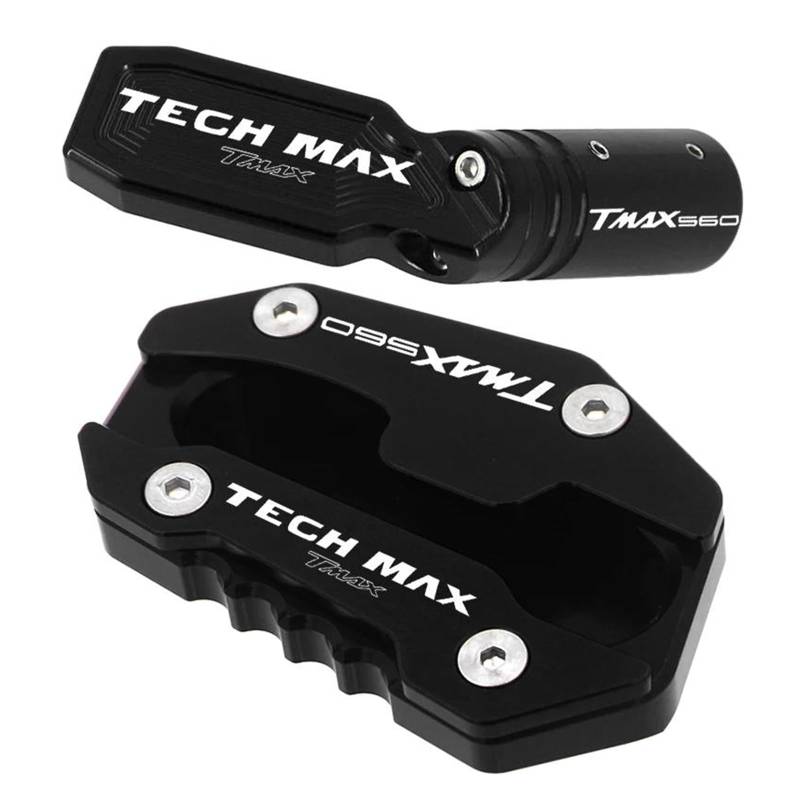 Für TMAX560 Tech Max 2020 2021 2022 2023 TMAX 560 Kickstand Fuß Seitenständer Verlängerung Pad Zubehör(Black a) von mojieou