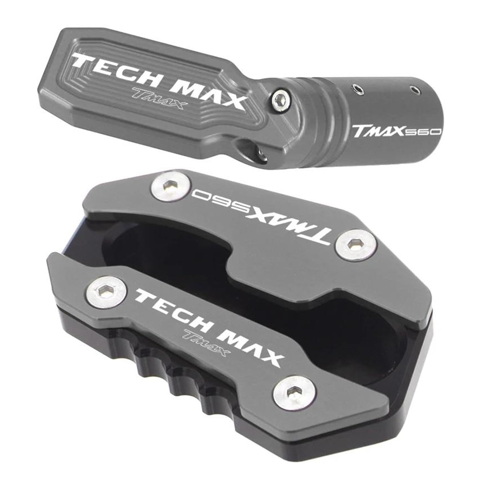 Für TMAX560 Tech Max 2020 2021 2022 2023 TMAX 560 Kickstand Fuß Seitenständer Verlängerung Pad Zubehör(Gray a) von mojieou