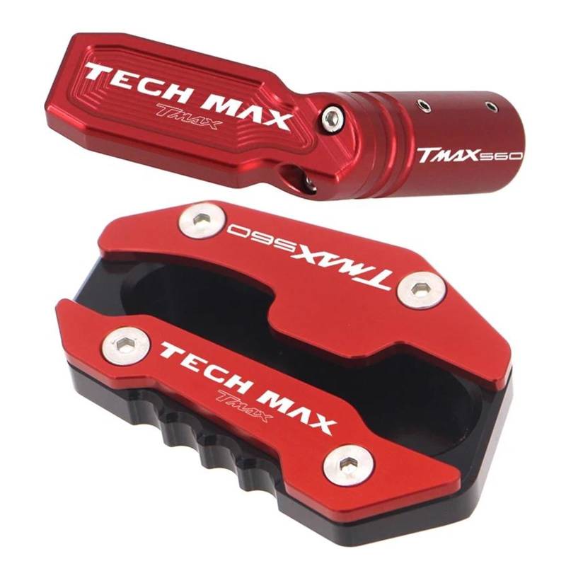 Für TMAX560 Tech Max 2020 2021 2022 2023 TMAX 560 Kickstand Fuß Seitenständer Verlängerung Pad Zubehör(Red a) von mojieou