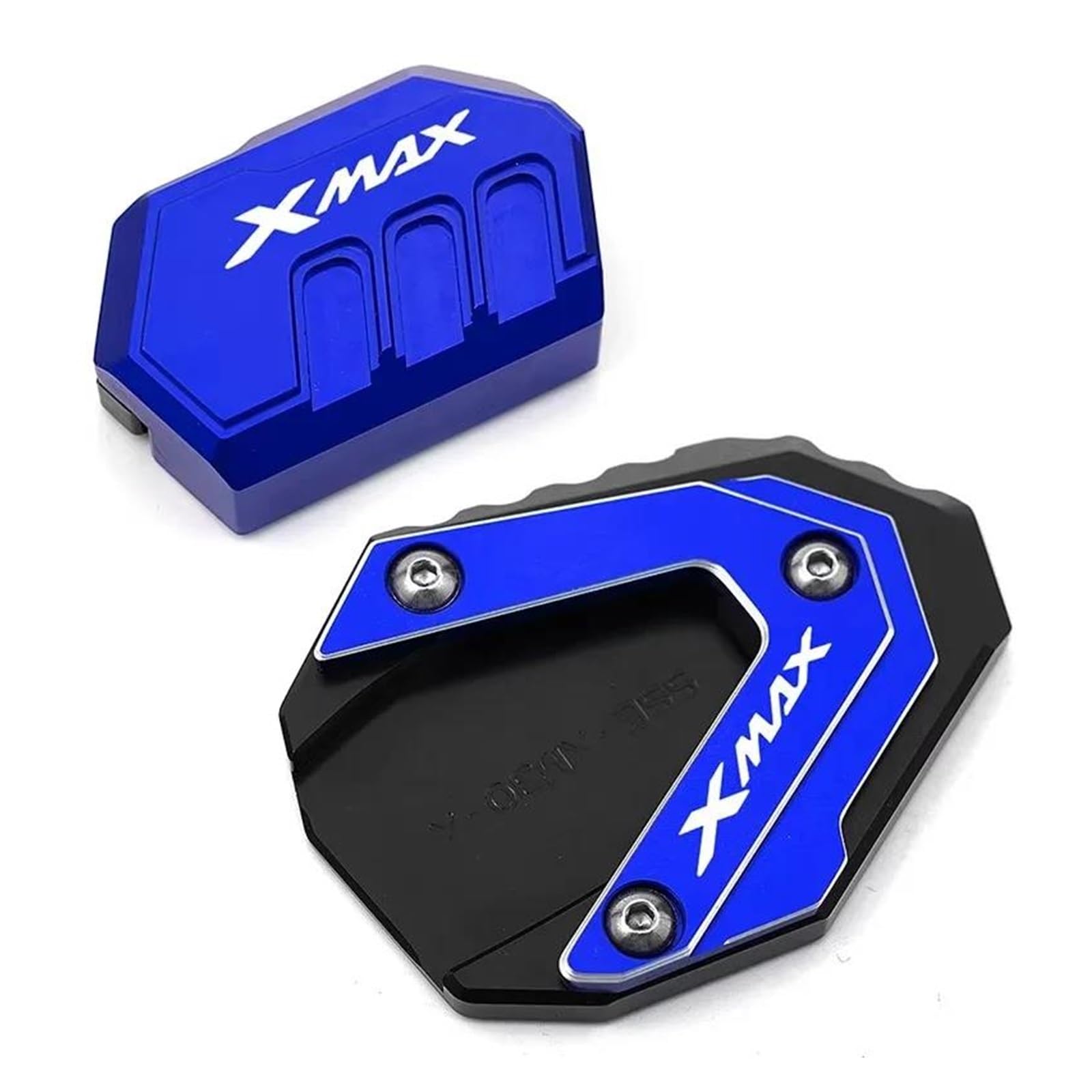 Für Xmax 300 125 250 400 XMAX300 Xmax250 Xmax400 X-MAX CNC-Säule Hilfsseitenständer Vergrößerung Kickstand Pad(Blau) von mojieou