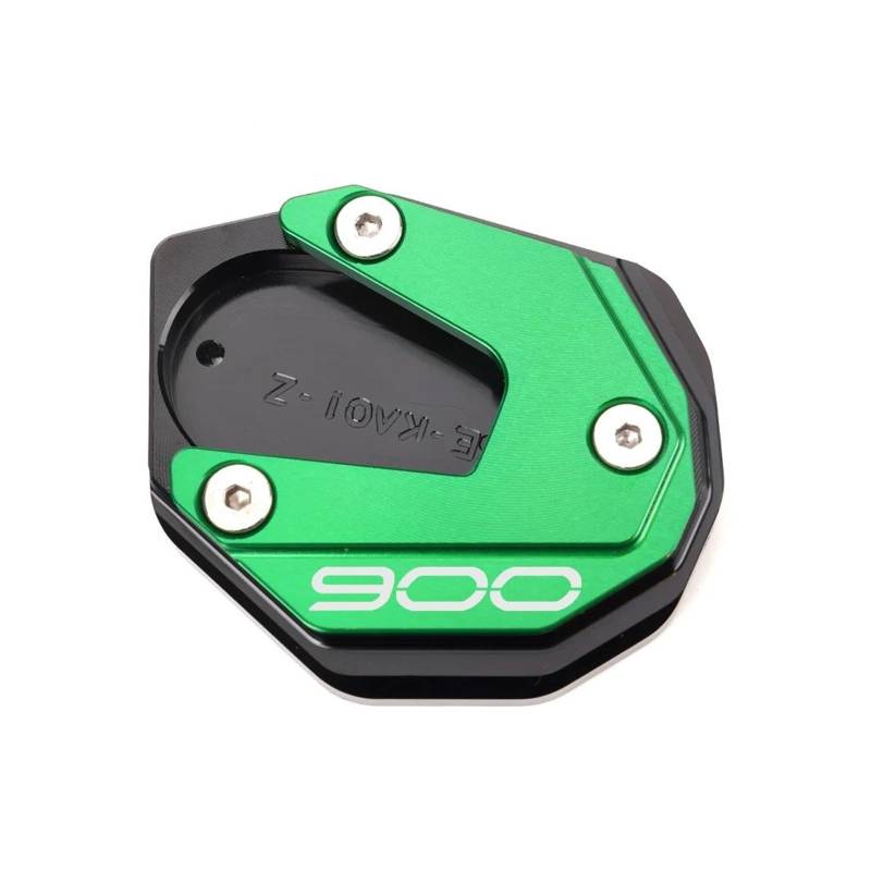 Für Z900 Z900RS Z900SE 2017-2023 2024 Ständer Seitenständer Verlängerungsplatte Vergrößerungspad Reifenventilkappen(Green c) von mojieou