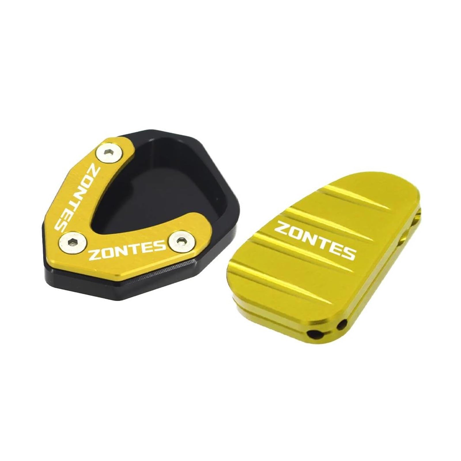 Für Zontes 150m 150d 350d 350m 368d 368m Motorrad Kickstand Fuß Seitenständer Verlängerung Pad Stützplatte(Gold) von mojieou