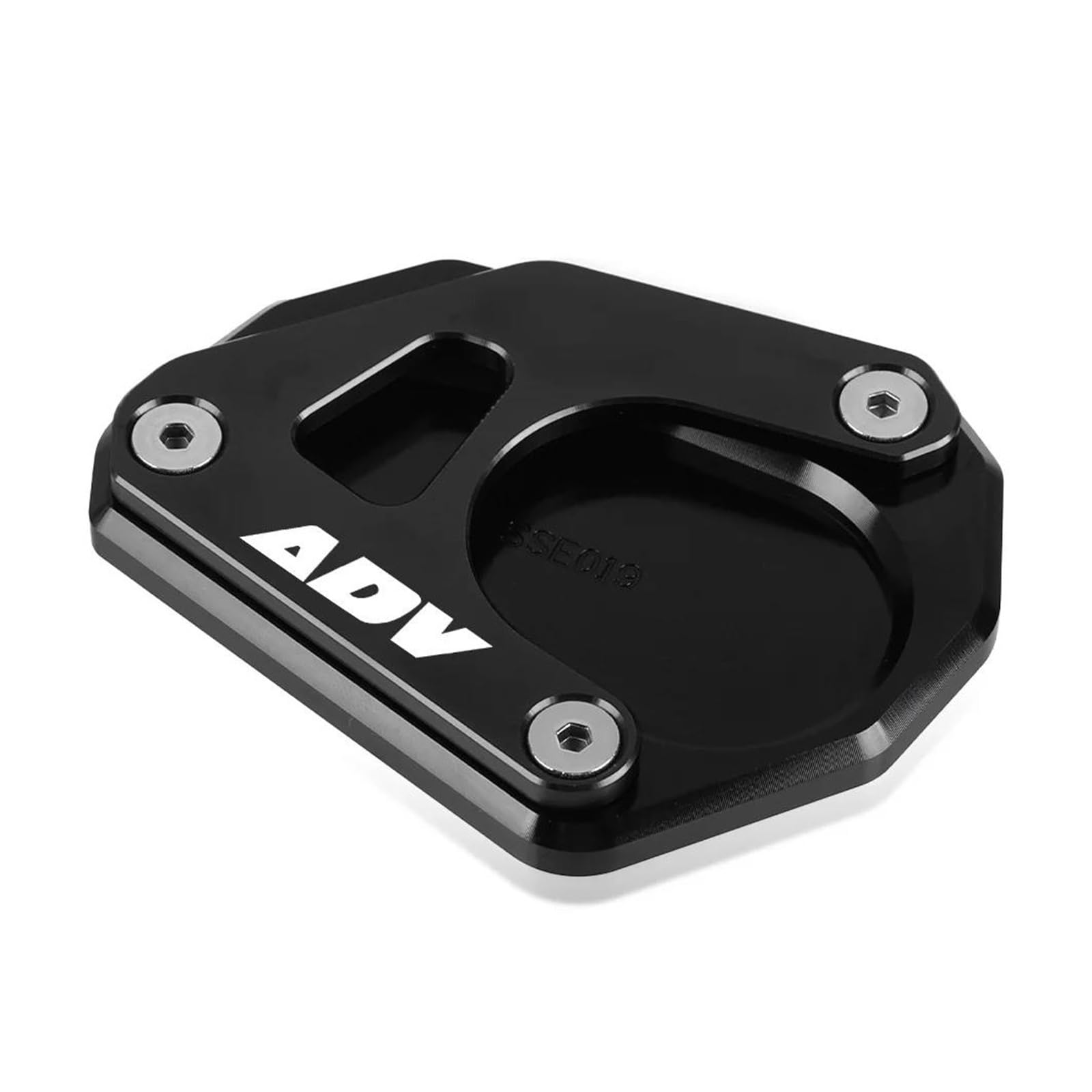 mojieou Für 390 Adventure 250 ADV 2019 2020-2023 Kickstand Fußverlängerung Pad Stützplatte Seitenständer Vergrößern(Black B) von mojieou