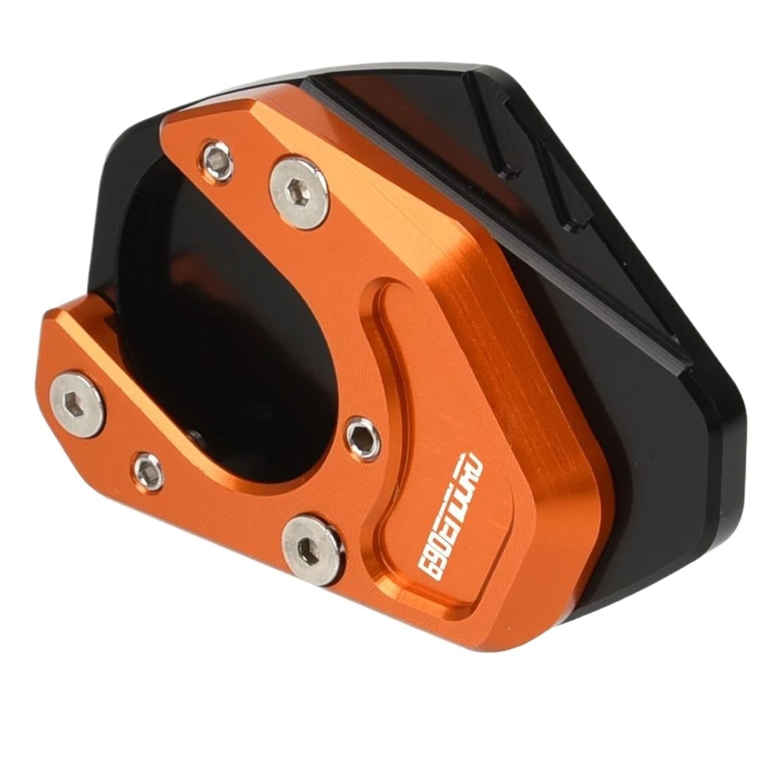 mojieou Für 690 Enduro 690ENDURO 690Enduro 2008 Fuß Seitenständerverlängerung CNC Aluinum Ständer Vergrößern Platte Pad(Orange) von mojieou