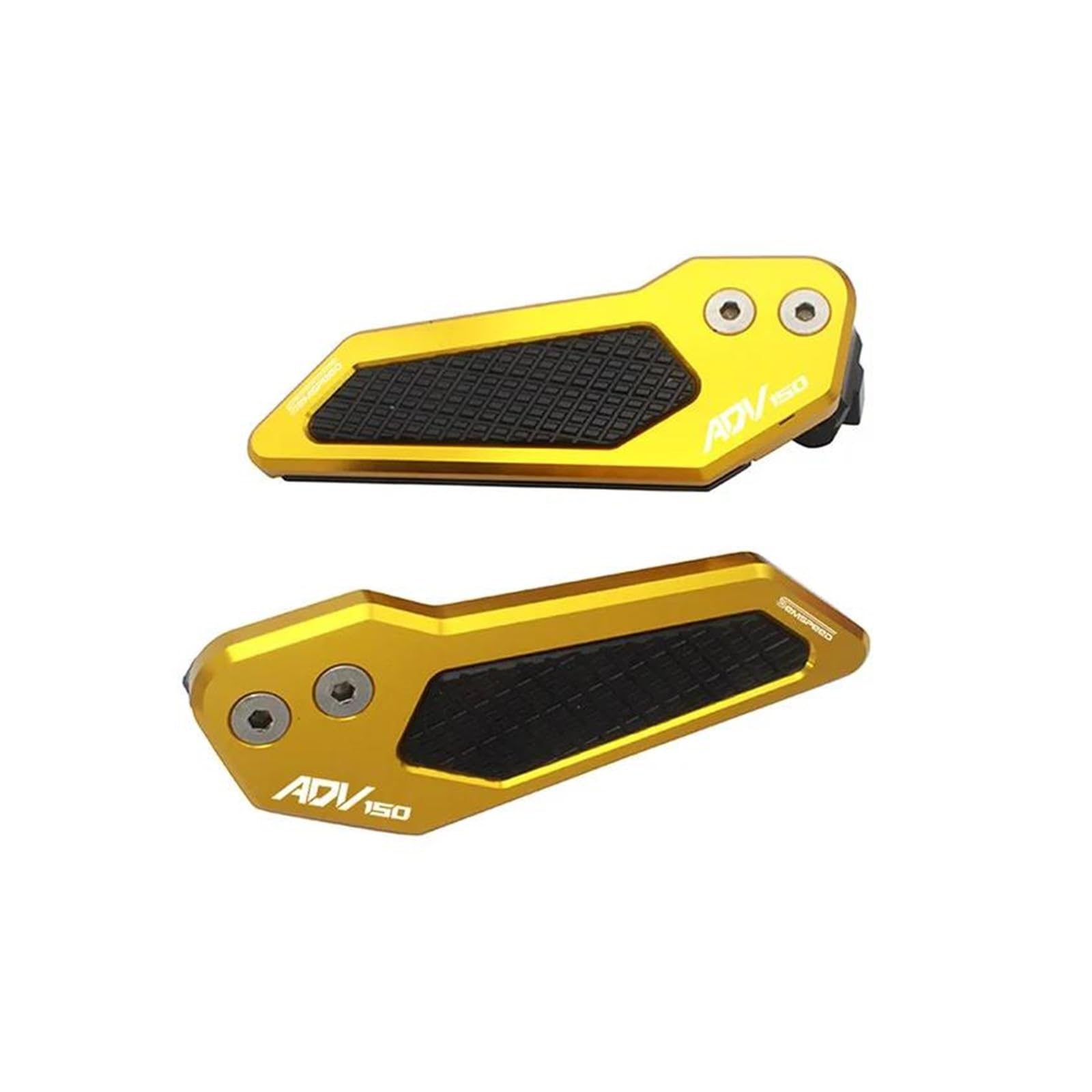 mojieou Für ADV 150 Adv150 2019 2020 CNC Aluminium Fußstützen Pedale Hinten Passagier Fuß Pads Mit Logo(Gold) von mojieou