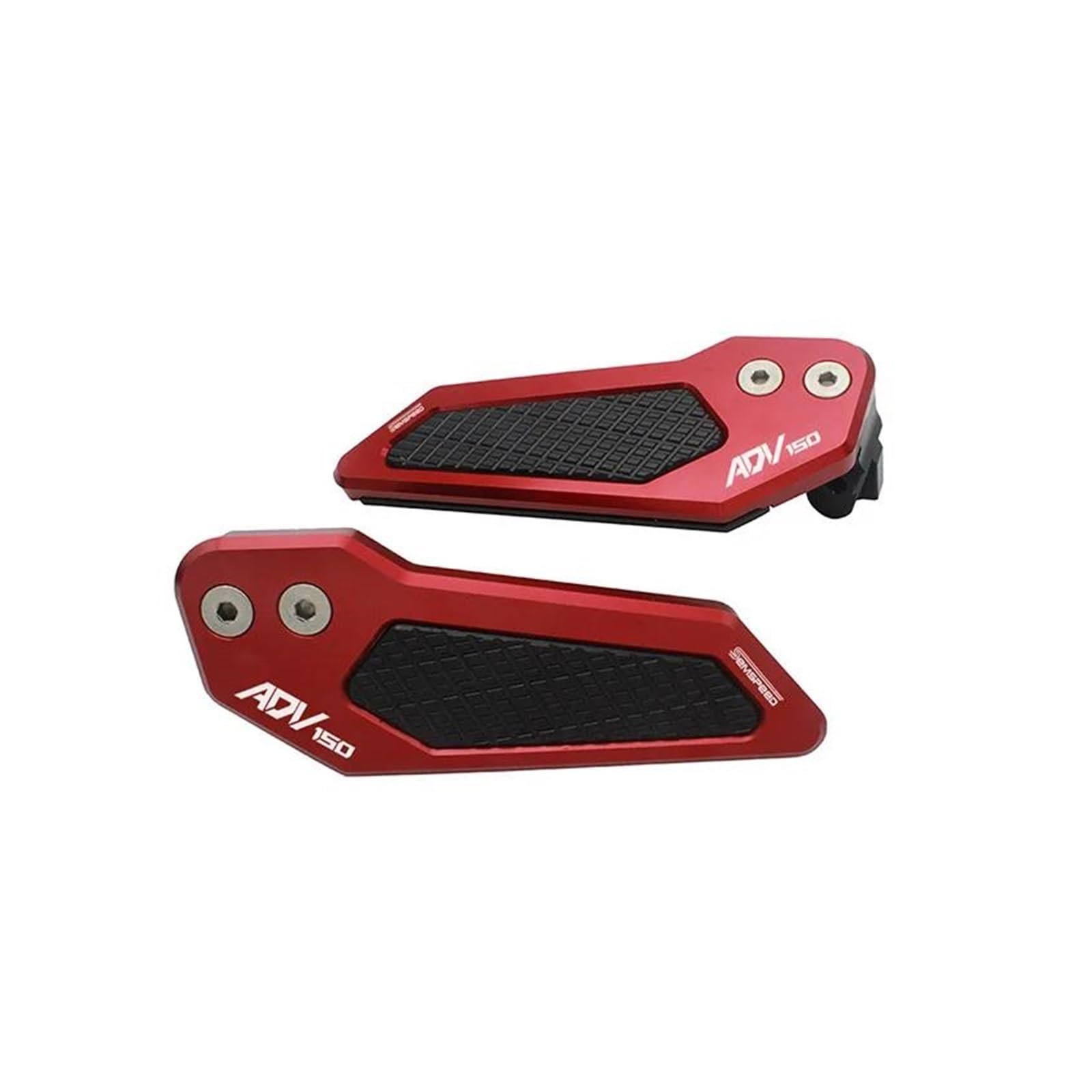 mojieou Für ADV 150 Adv150 2019 2020 CNC Aluminium Fußstützen Pedale Hinten Passagier Fuß Pads Mit Logo(Red) von mojieou