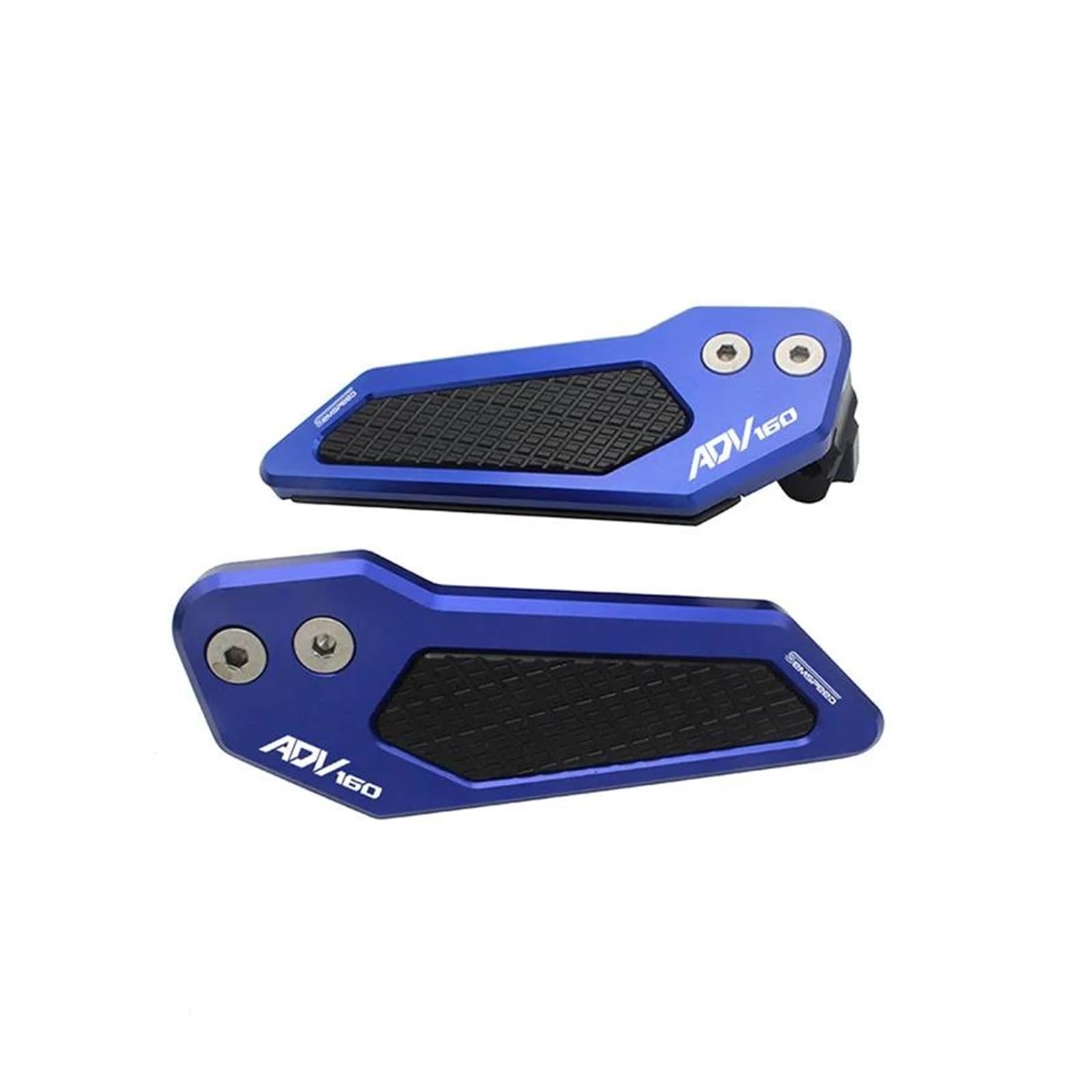 mojieou Für ADV 160 Adv160 2022 2023 CNC Fußstützen Pedale Hinten Passagier Fuß Pads Semspeed Motorrad Teile(Blau) von mojieou