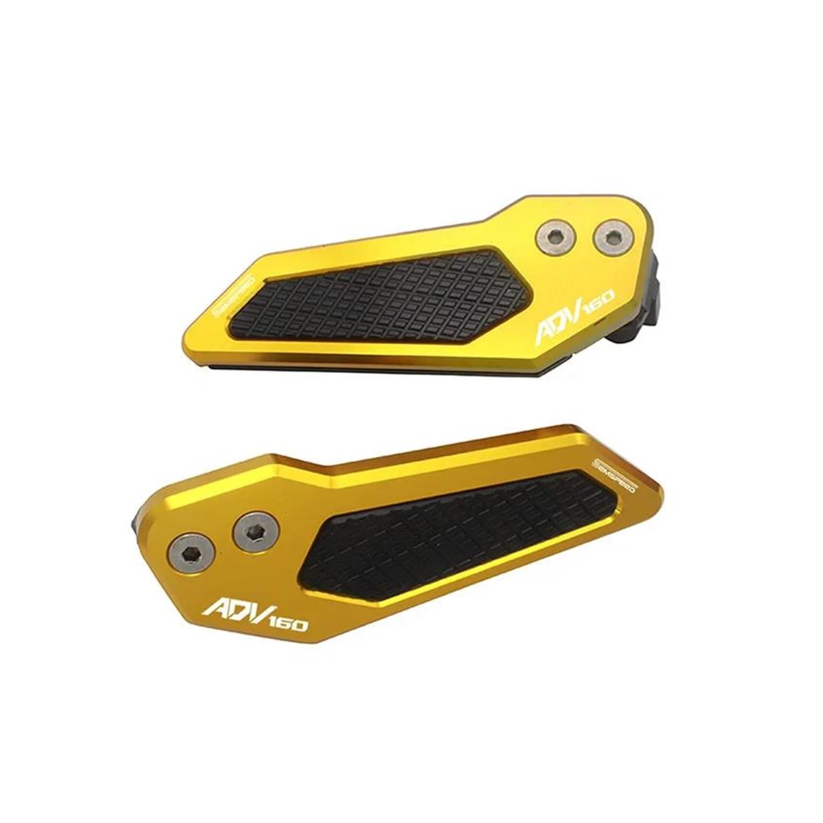 mojieou Für ADV 160 Adv160 2022 2023 CNC Fußstützen Pedale Hinten Passagier Fuß Pads Semspeed Motorrad Teile(Gold) von mojieou