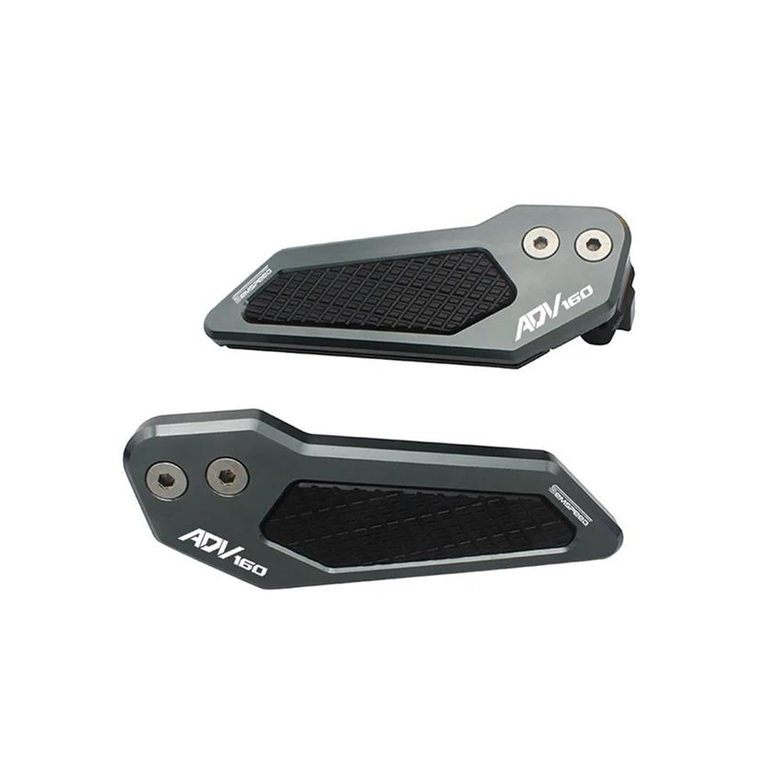 mojieou Für ADV 160 Adv160 2022 2023 CNC Fußstützen Pedale Hinten Passagier Fuß Pads Semspeed Motorrad Teile(Gray) von mojieou