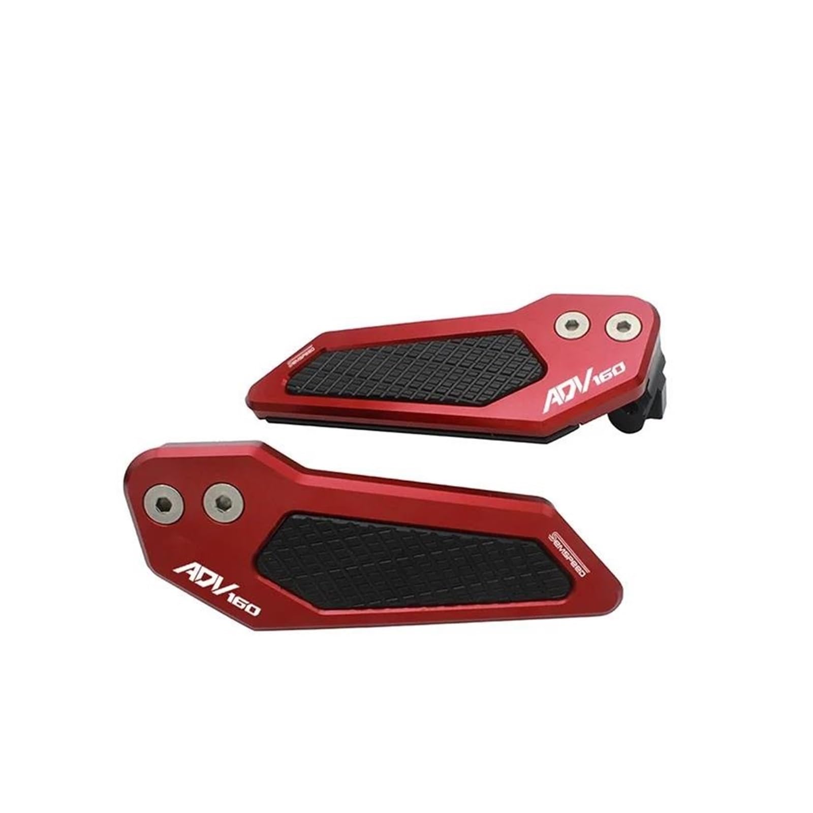 mojieou Für ADV 160 Adv160 2022 2023 CNC Fußstützen Pedale Hinten Passagier Fuß Pads Semspeed Motorrad Teile(Red) von mojieou