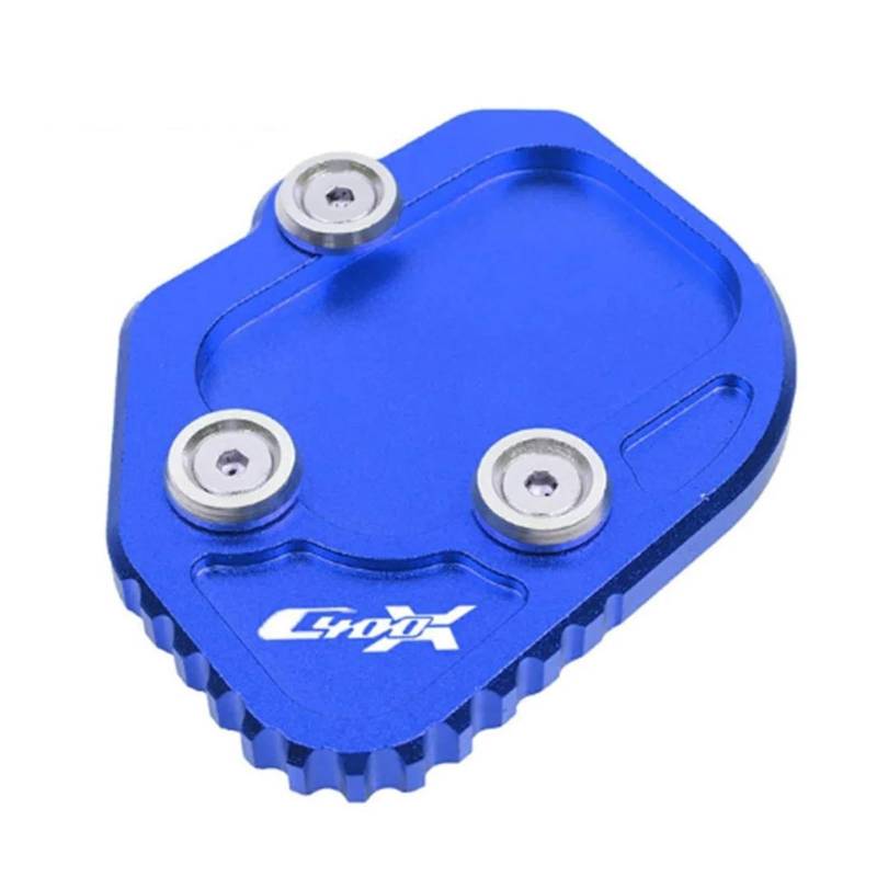 mojieou Für C400X C400GT C400 X GT C 400GT K51 2019-2023 CNC Kickstand Fuß Seitenständer Verlängerungspolster Stützplatte(Blue 1b) von mojieou