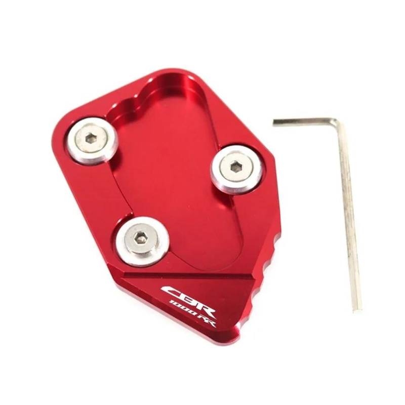 mojieou Für CBR1000RR CBR 1000RR CBR1000 RR 2008-2016 2015 2014 Ständer Fuß Seitenständer Verlängerung Pad Stützplatte(Red) von mojieou