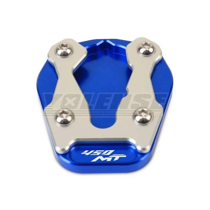 mojieou Für CFMOTO 450MT 450 MT 2024 2025 CNC Kickstand Seitenständer Ständerverlängerung Vergrößerungspad(Blue b) von mojieou