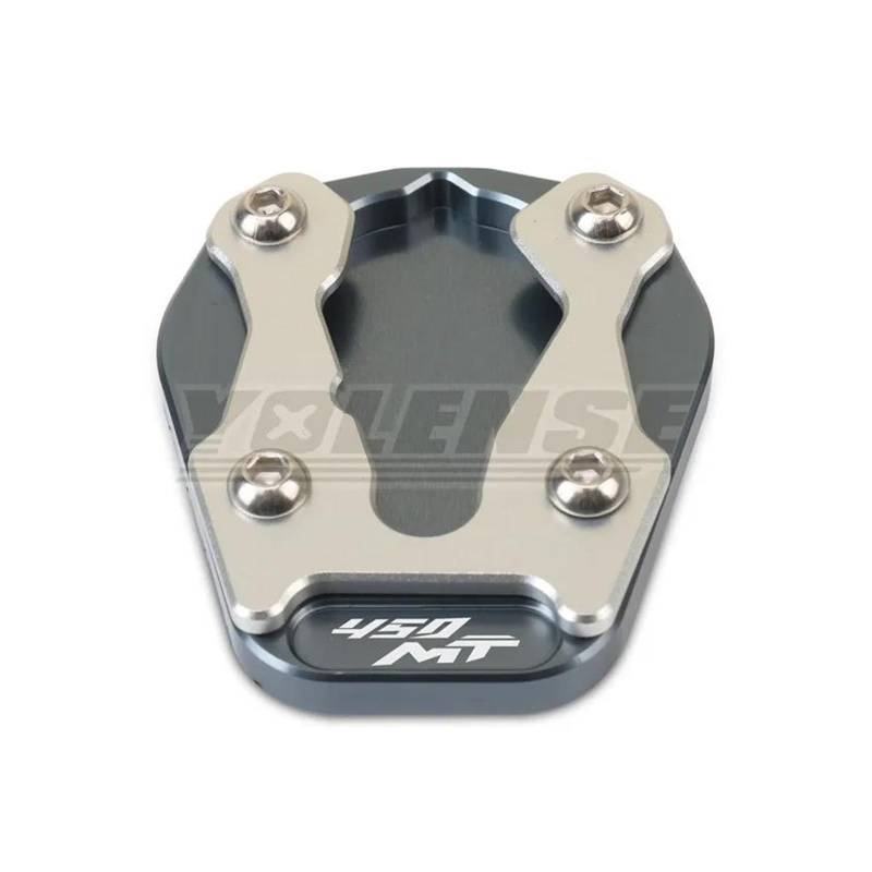 mojieou Für CFMOTO 450MT 450 MT 2024 2025 CNC Kickstand Seitenständer Ständerverlängerung Vergrößerungspad(Gray b) von mojieou