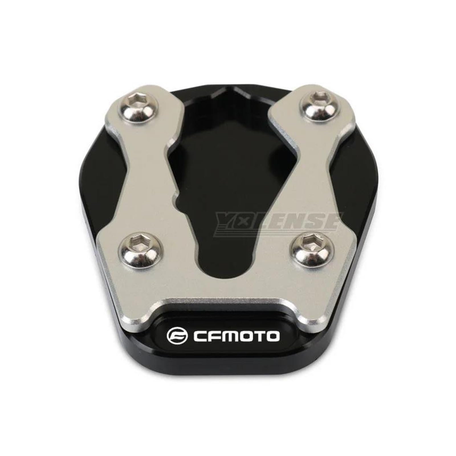 mojieou Für CFMOTO 450MT 450 MT 2024 2025 CNC Kickstand Seitenständer Ständerverlängerung Vergrößerungspad(Schwarz) von mojieou