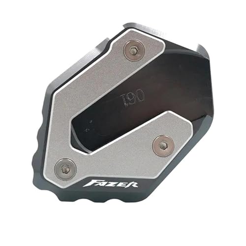 mojieou Für FZ6 FAZER FZ6R FZ6-S2 2004-2009 Ständer Fuß Seitenständer Verlängerungspolster Stützplatte Vergrößern(Gray) von mojieou