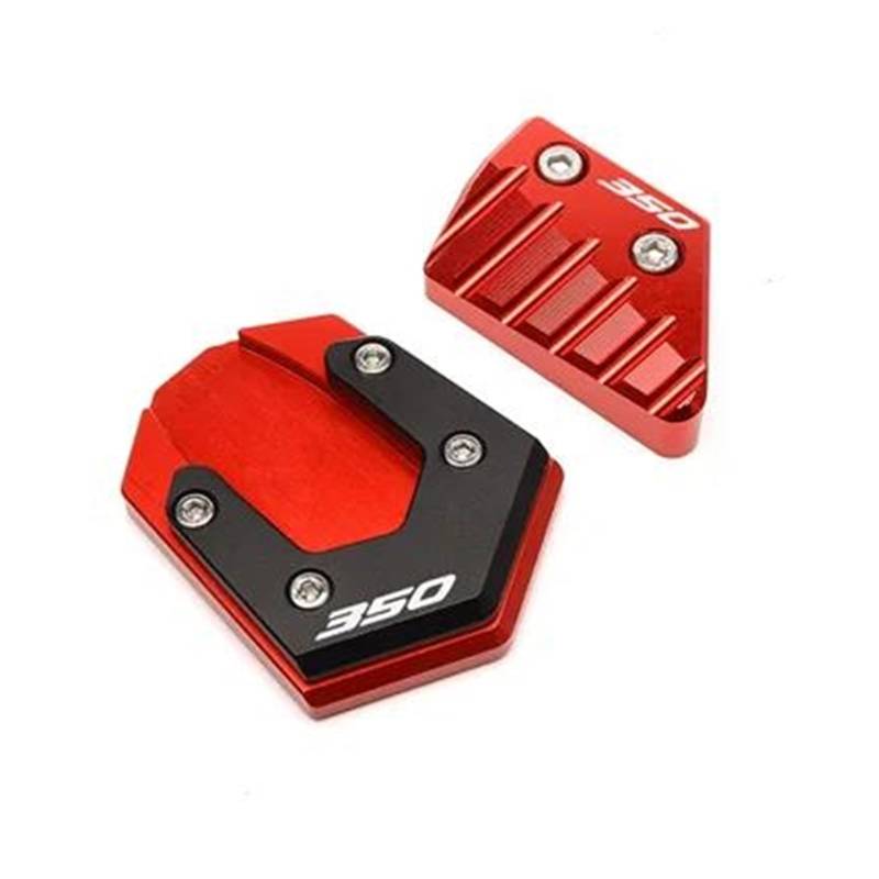 mojieou Für Forza 350 2021 2022 FORZA350 NSS 350 2018-2022 Fußseitenständerverlängerung Kickstand Enlarger(Red a) von mojieou