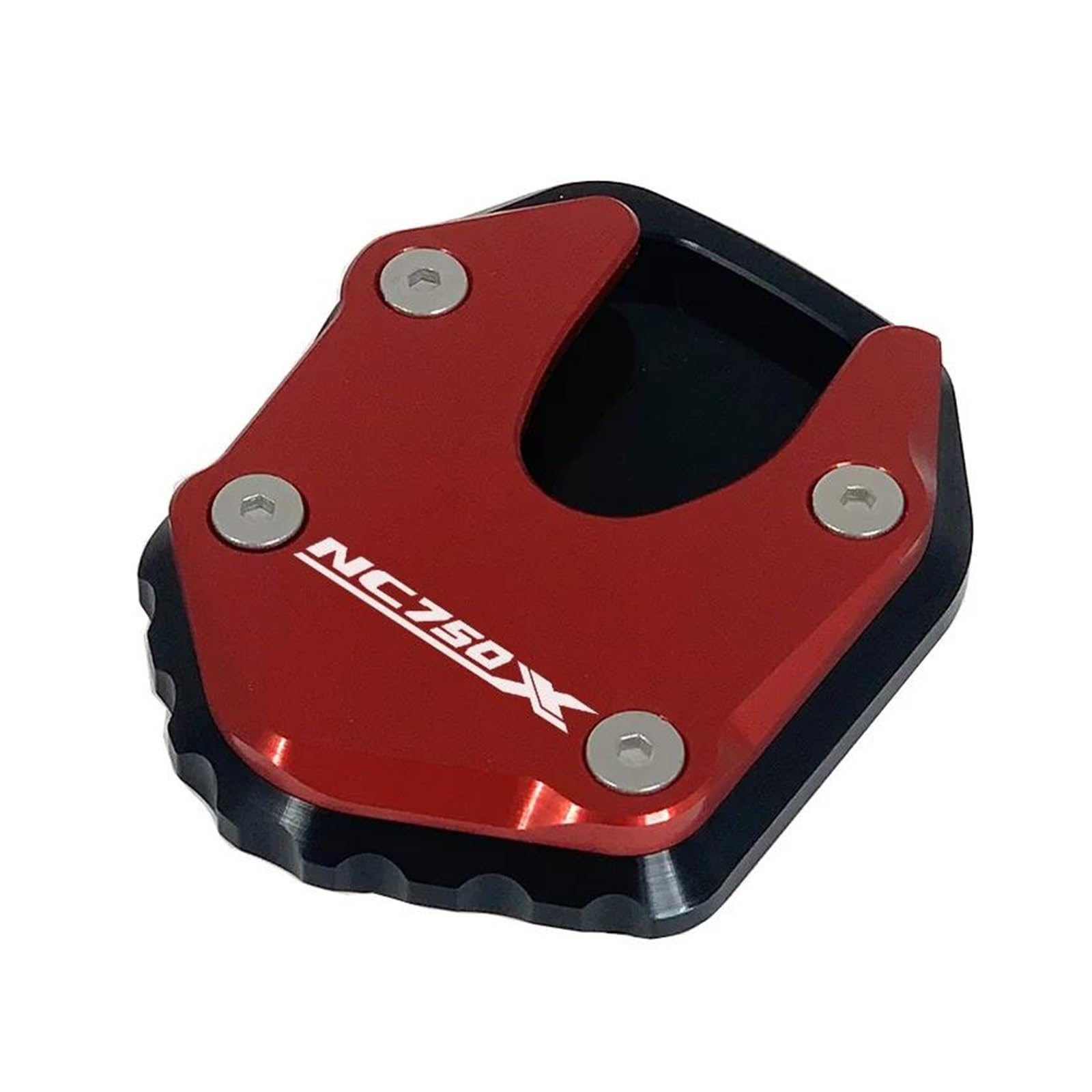 mojieou Für NC750X NC 750X NC750 X/DCT 2021 2022 2023 Fuß Seitenständer Pad Ständer Vergrößerungsplatte Unterstützung Erweiterung(Red) von mojieou