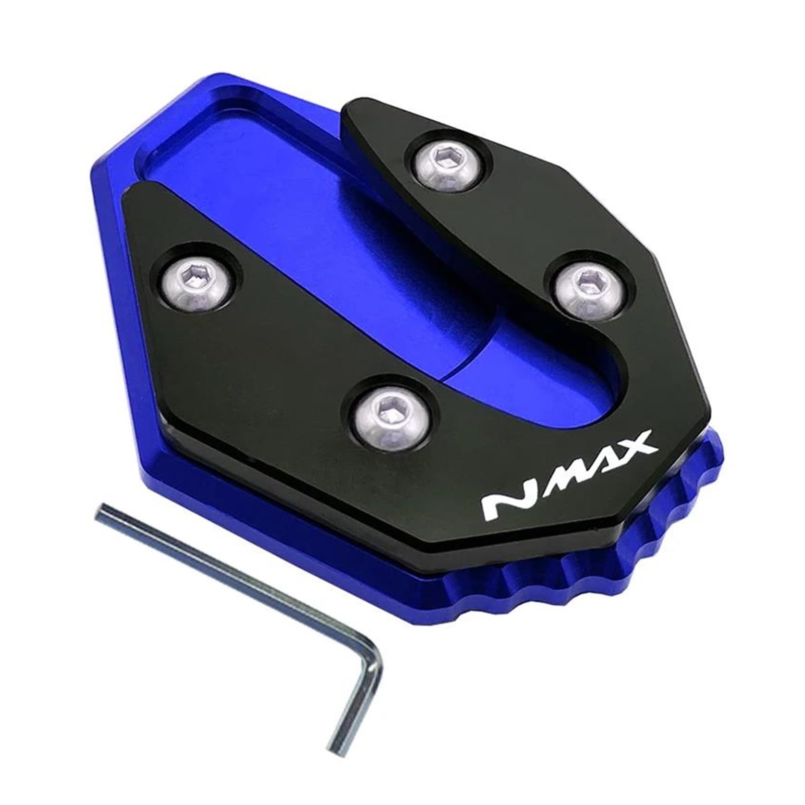 mojieou Für NMAX155 NMAX125 NMAX 155 125 160 2020-2023 Ständer Seitenständer Verlängerungspolster Vergrößerungsplatte(Blau) von mojieou