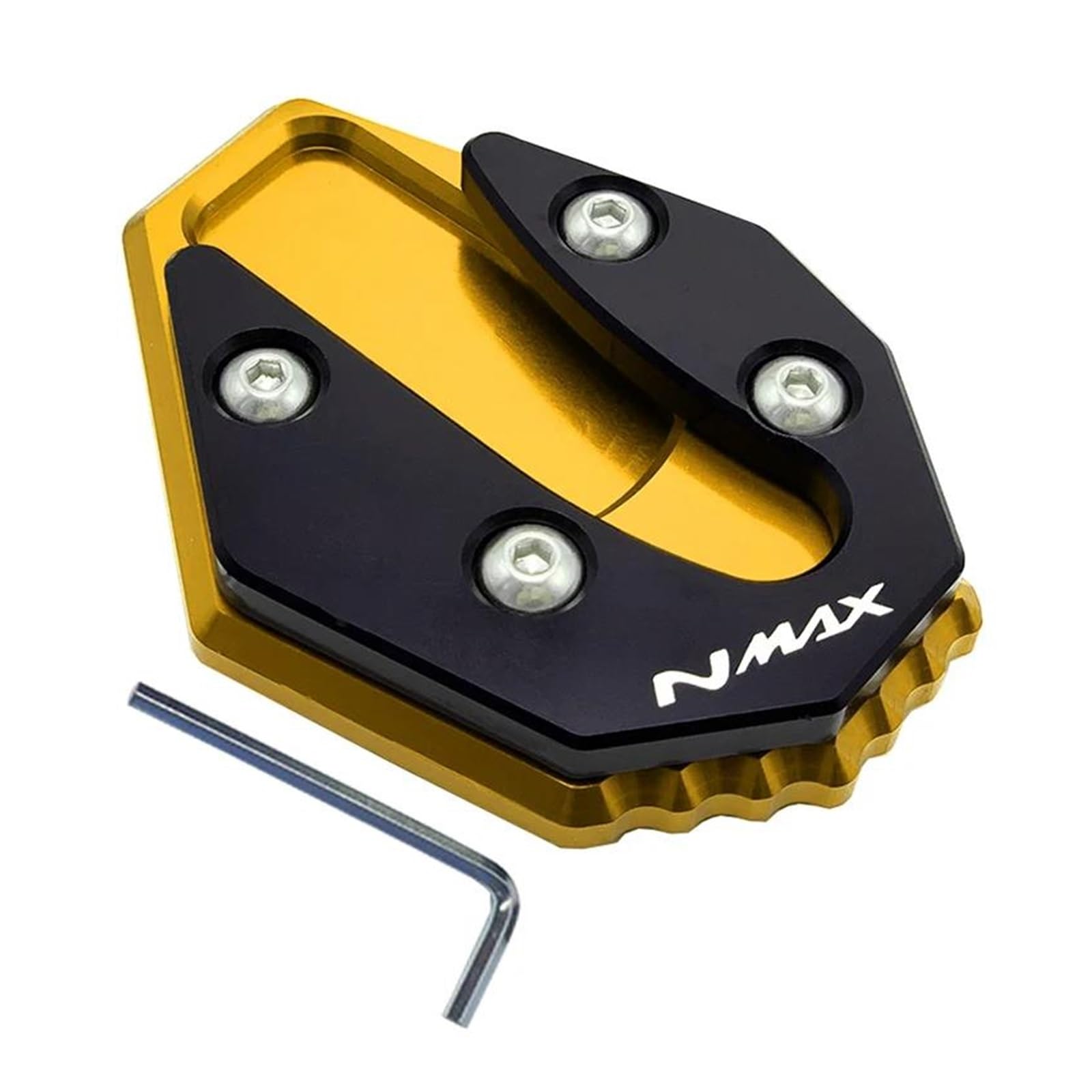 mojieou Für NMAX155 NMAX125 NMAX 155 125 160 2020-2023 Ständer Seitenständer Verlängerungspolster Vergrößerungsplatte(Gold) von mojieou