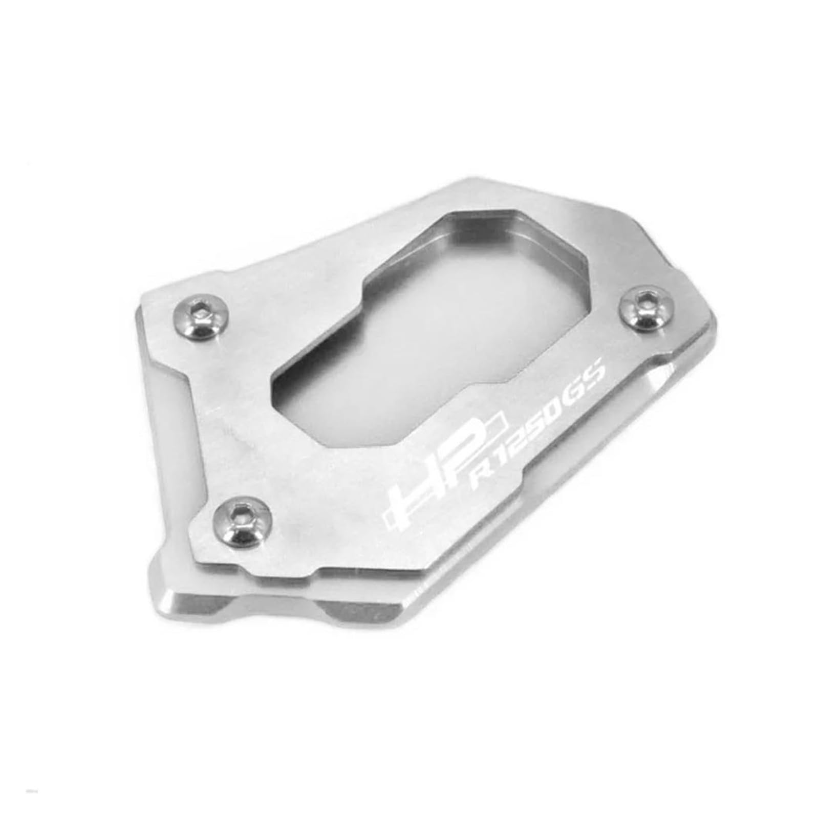 mojieou Für R1250GS Rallye HP R1250 GS 2018-2021 Kickstand Fuß Seite Erweiterung Pad Unterstützung Platte Vergrößern Stehen(Silver) von mojieou