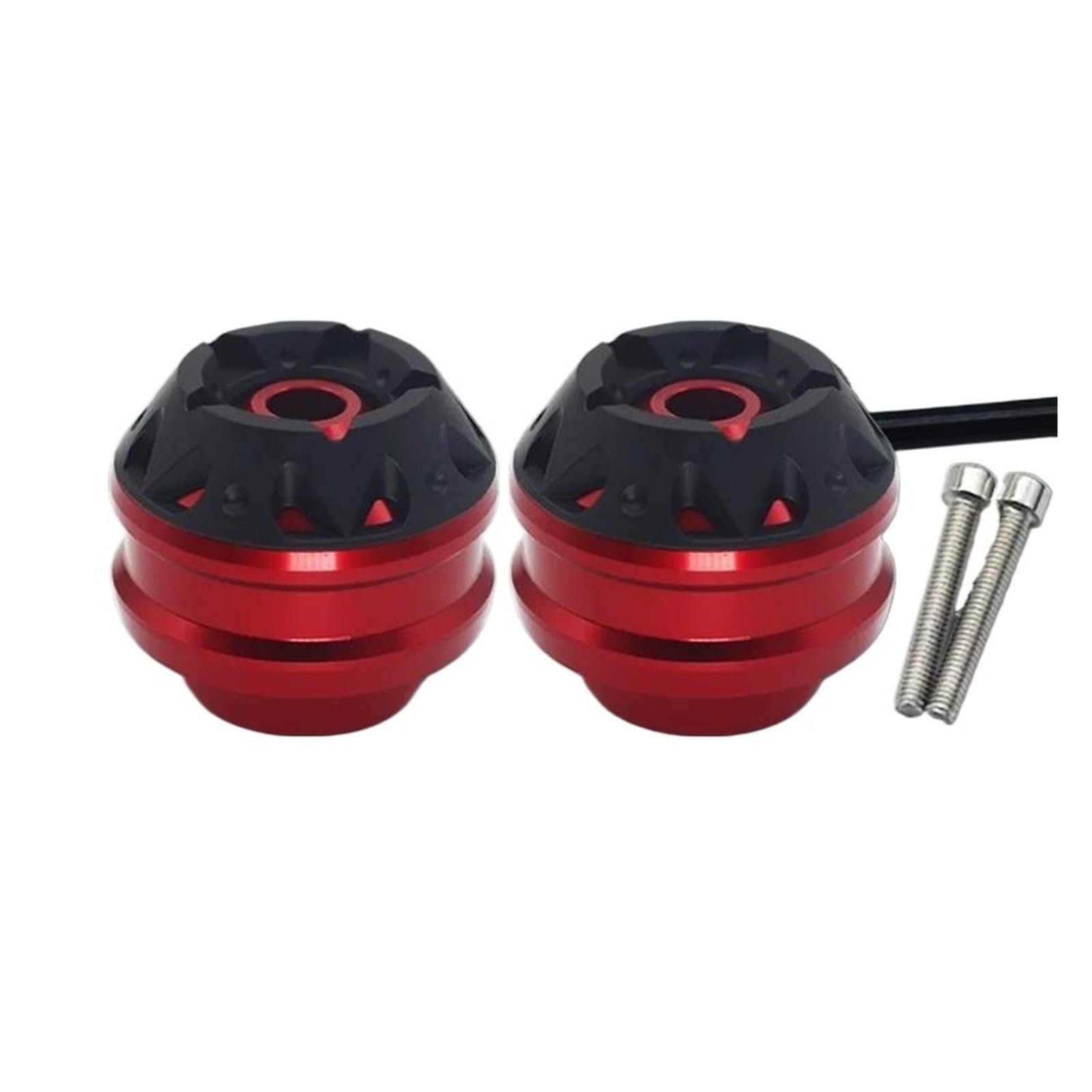 mojieou Für R3 R25 YZF-r3 Yzf-r25 2014-2023 2024 Vorder- Und Hinterradachse Gabel Crash Slider Cap Radschutzpolster(Front Red) von mojieou