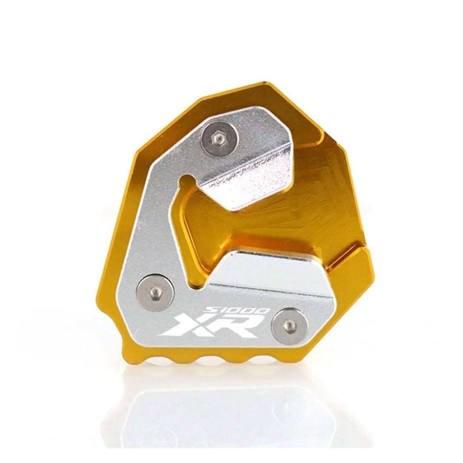 mojieou Für S1000XR S1000 XR S 1000 XR 2015-2020 CNC Kickstand Seitenständer Ständerverlängerung Vergrößerungspad(Gold) von mojieou