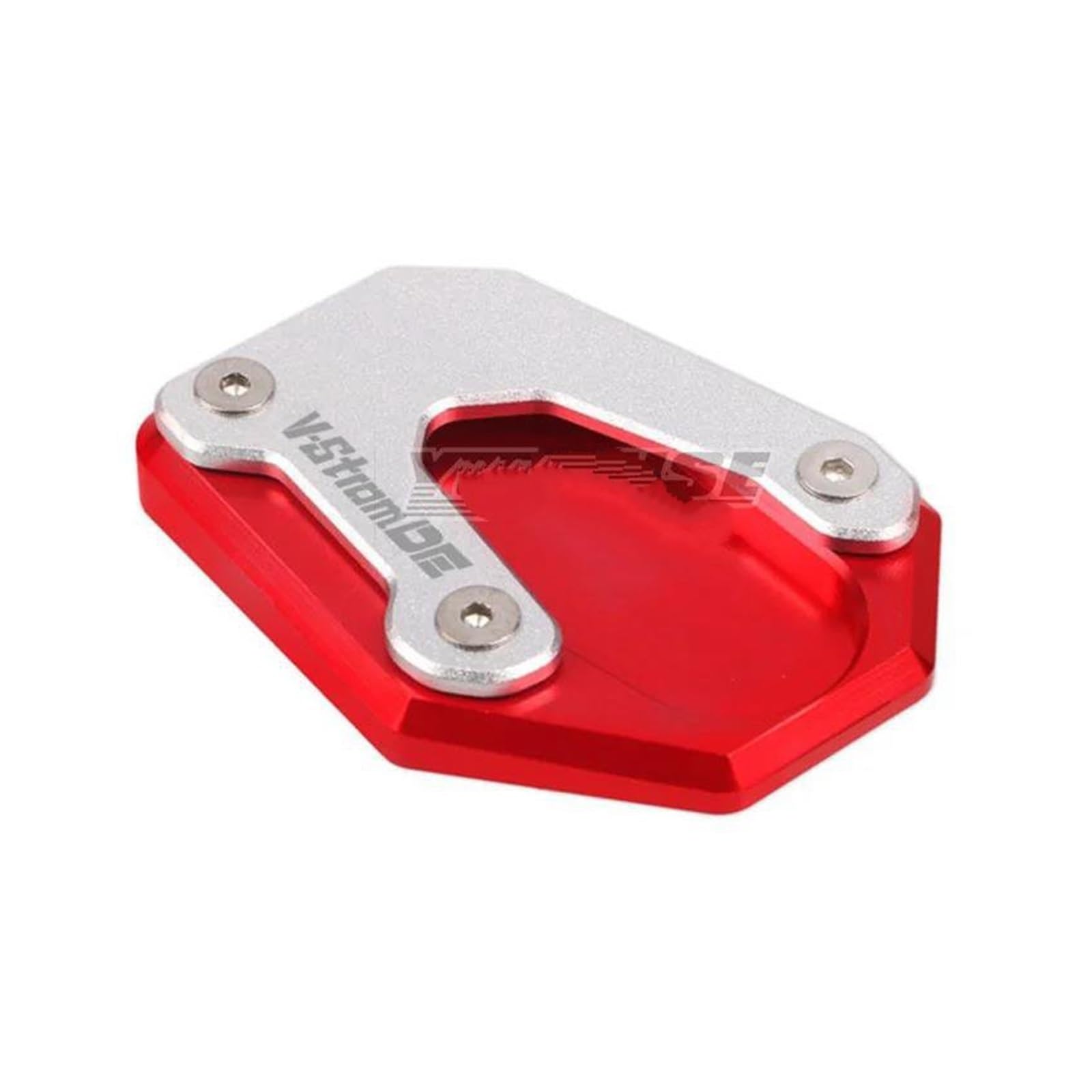 mojieou Für V-Storm 800DE VSTROM 800DE 1050DE 2023-2024 Kickstand Fuß Seitenständer Verlängerung Pad Stützplatte Vergrößern(Red) von mojieou