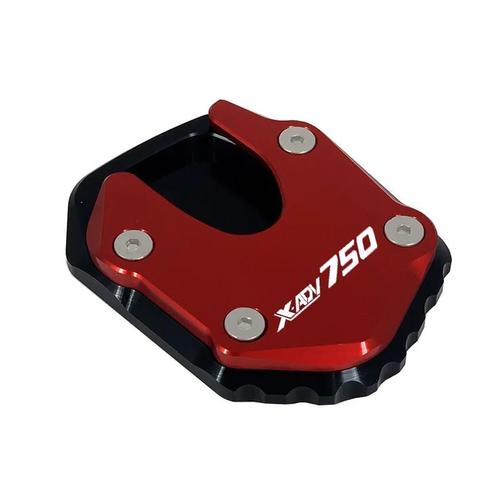 mojieou Für X ADV X-ADV XADV 750 2021-2023 CNC Kickstand Fuß Seitenständer Verlängerungspolster Stützplatte(Red) von mojieou