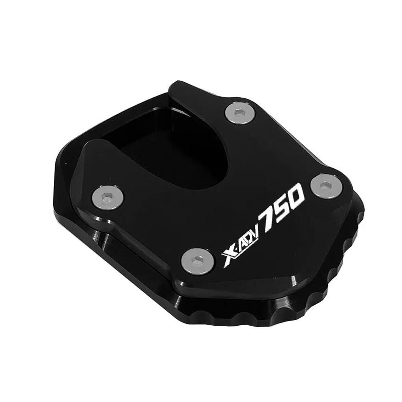 mojieou Für X ADV X-ADV XADV 750 2021-2023 CNC Kickstand Fuß Seitenständer Verlängerungspolster Stützplatte(Schwarz) von mojieou